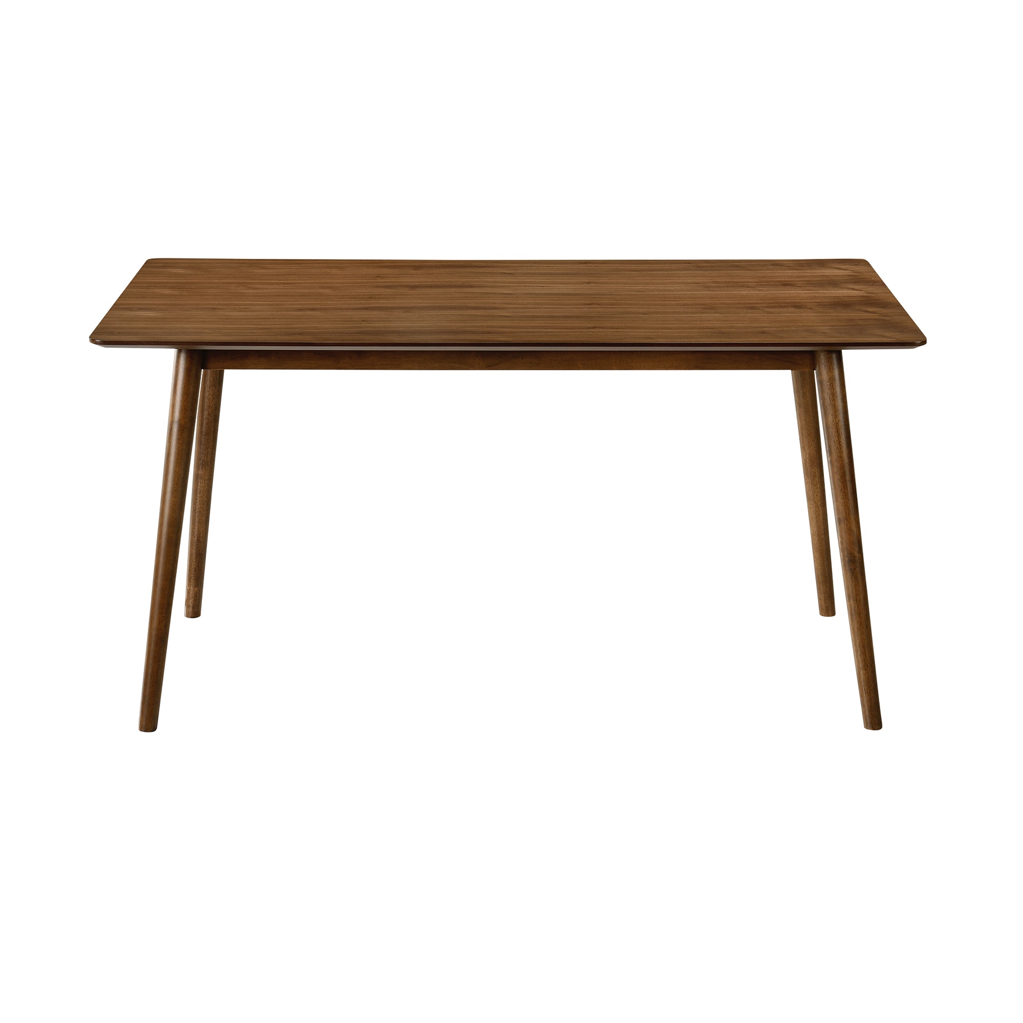 Westmont Walnut Wood Rectangular Dining Table, 59 Inch