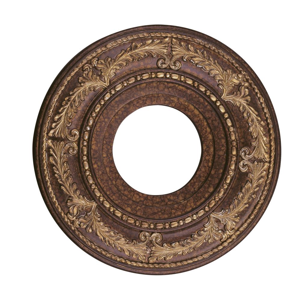 Livex Lighting 8204-64 Ceiling Medallion 12-in W x 12-in L Traditional Antique Gold Leaf Polyurethane Ceiling Medallion