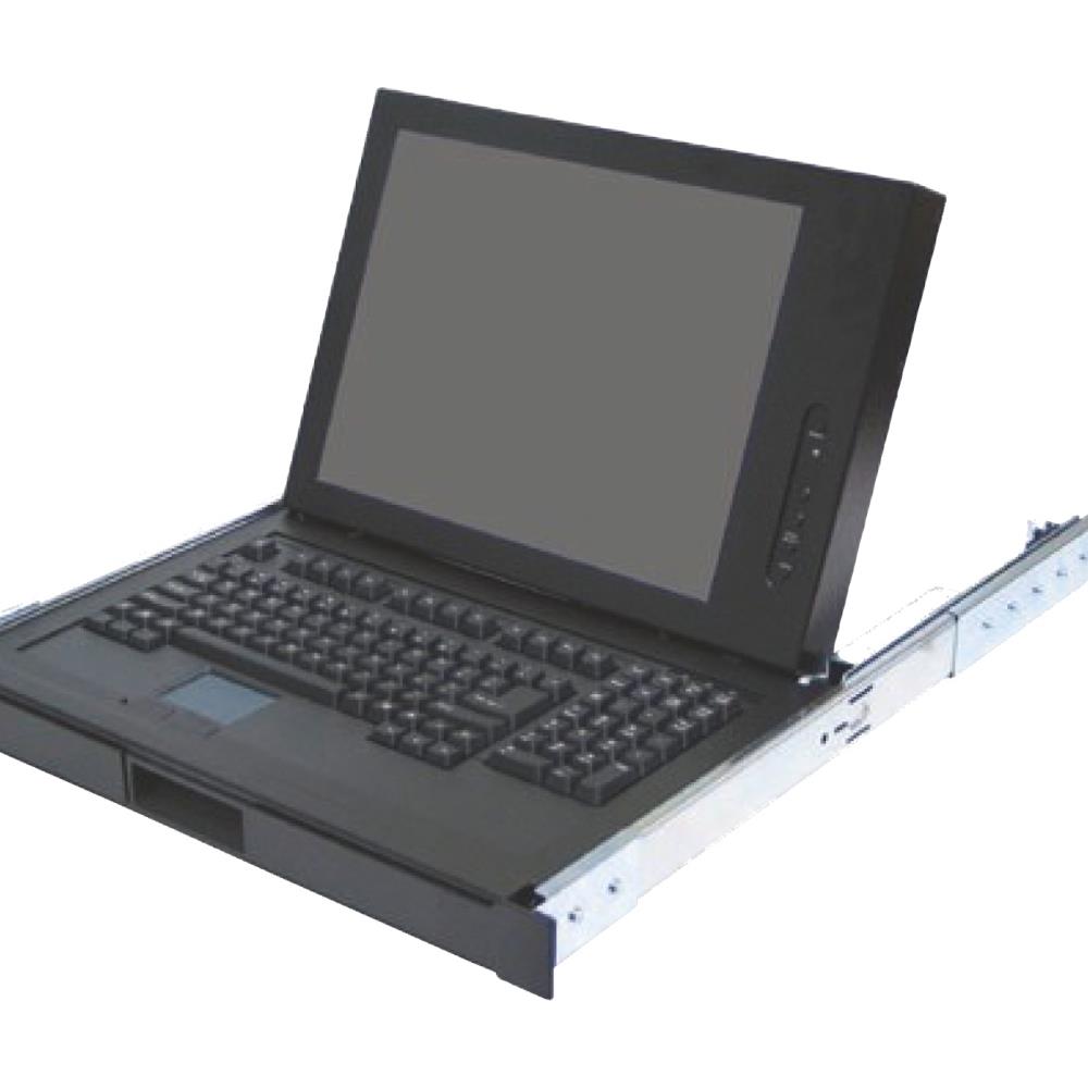  TCNCD389135 Recortec RCT-RMM-617C 17 in. Rack Mount LCD Monitor Touchpad with Key and Lock 1RU- Black