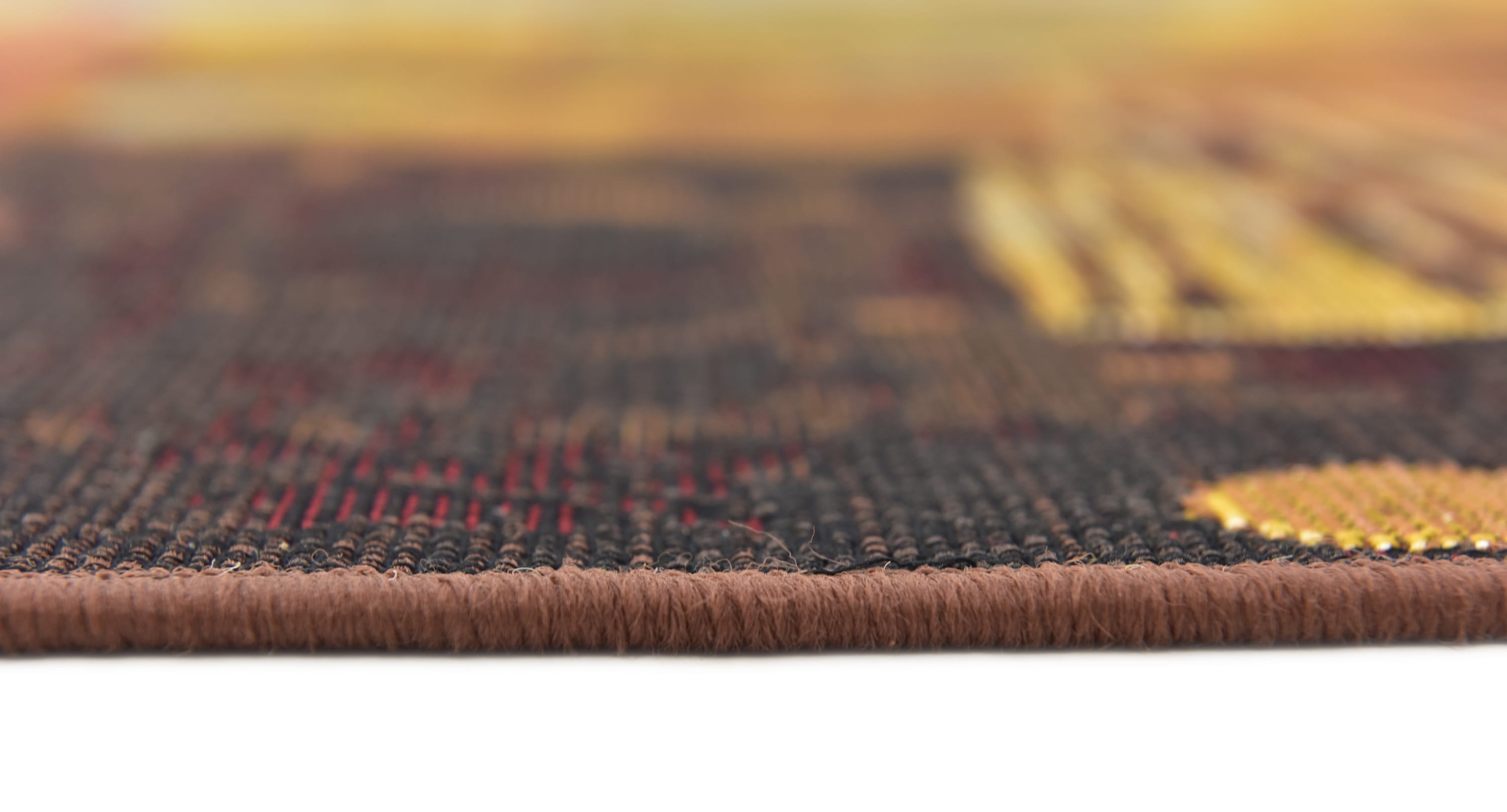 Colorful 6' x 6' Square Outdoor Synthetic Flat Woven Rug