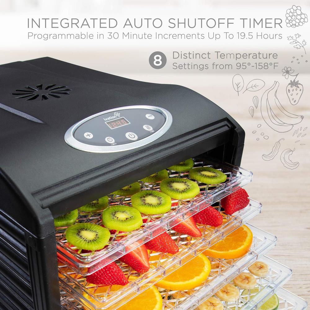 Ivation Powerful 6-Tray Food Dehydrator, Programmable