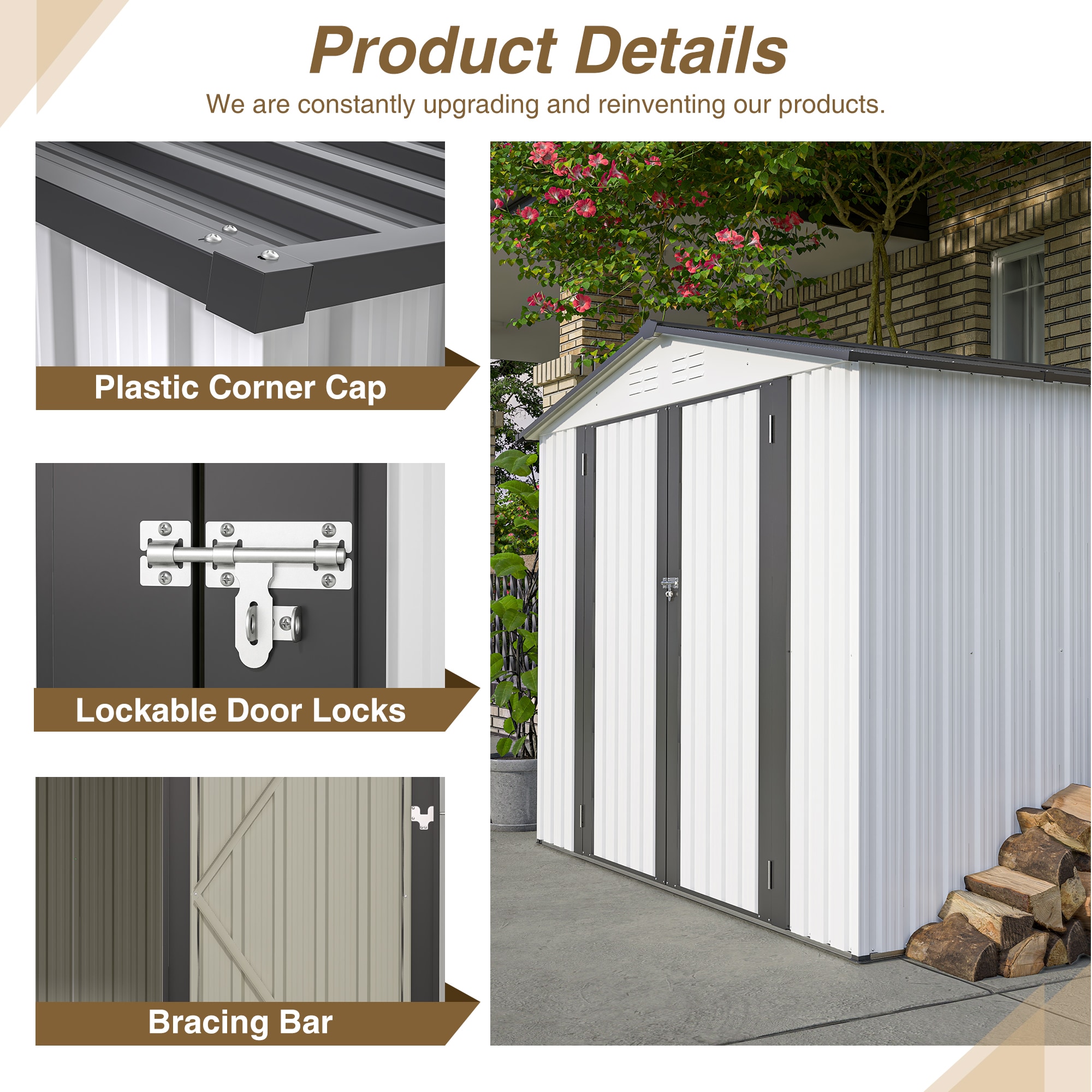 Xspracer ML-TH543WP Metal-Storage-Buildings-Sheds - View #6