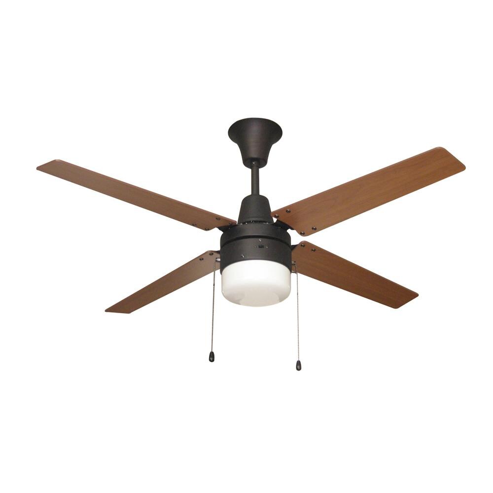 Litex Wakefield 48 In Bronze Indoor Ceiling Fan With Light Kit 4 Blade In The Ceiling Fans Department At Lowes Com