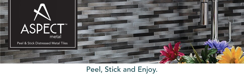 Peel and Stick Distressed Metal Tiles - Aspect