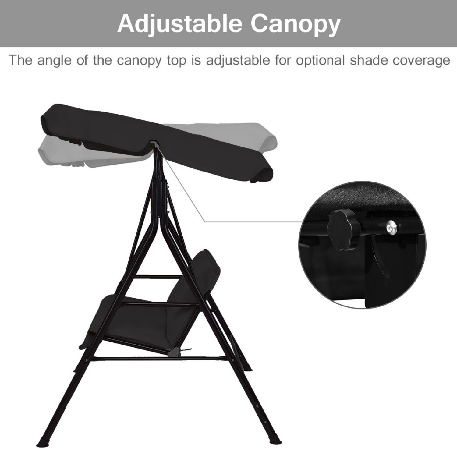 Costway CSHY005406 Replace-Porch-Swing-Glider-Tops - View #6