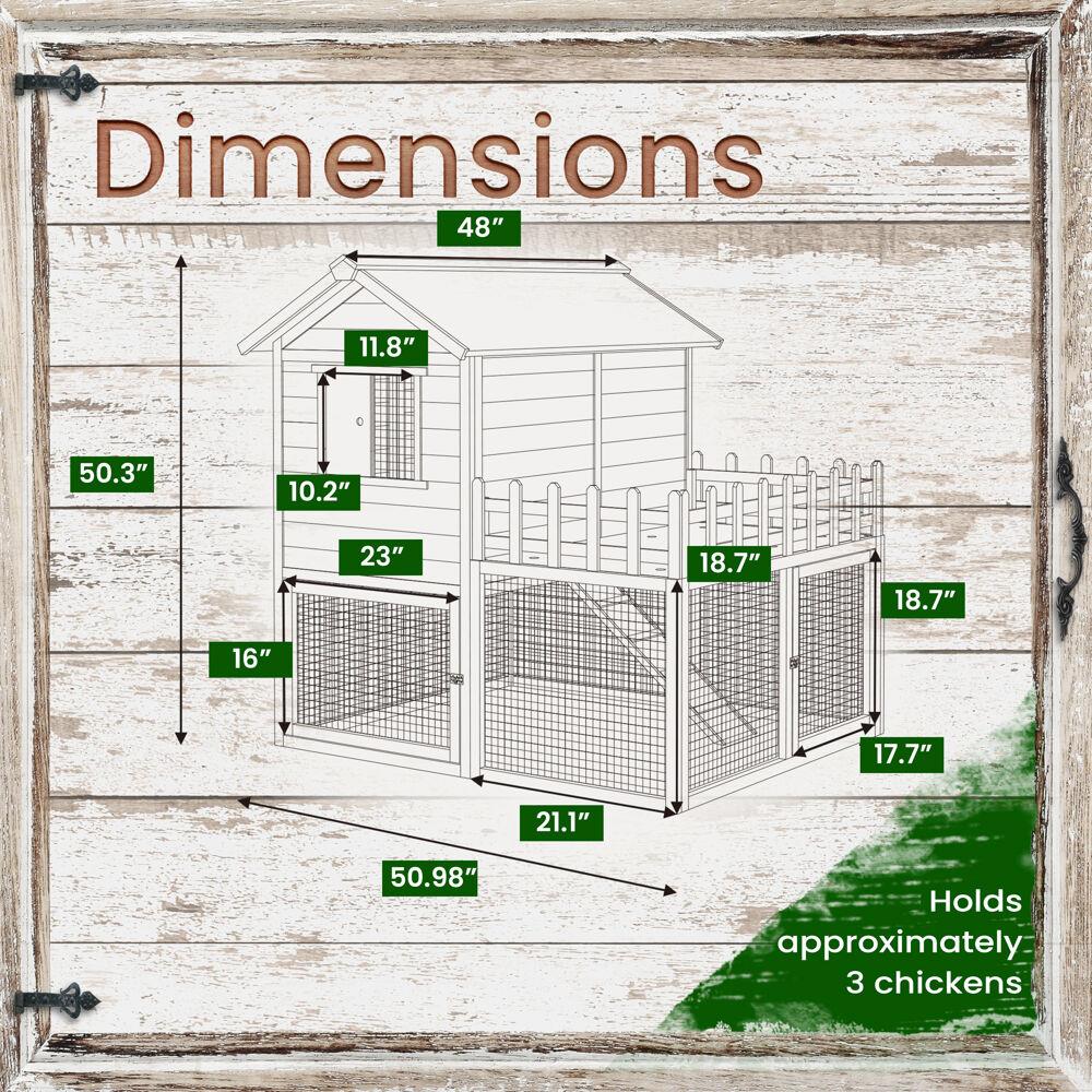 Hanover HANCC0102-WHT Chicken-Coops-Rabbit-Hutches - View #14