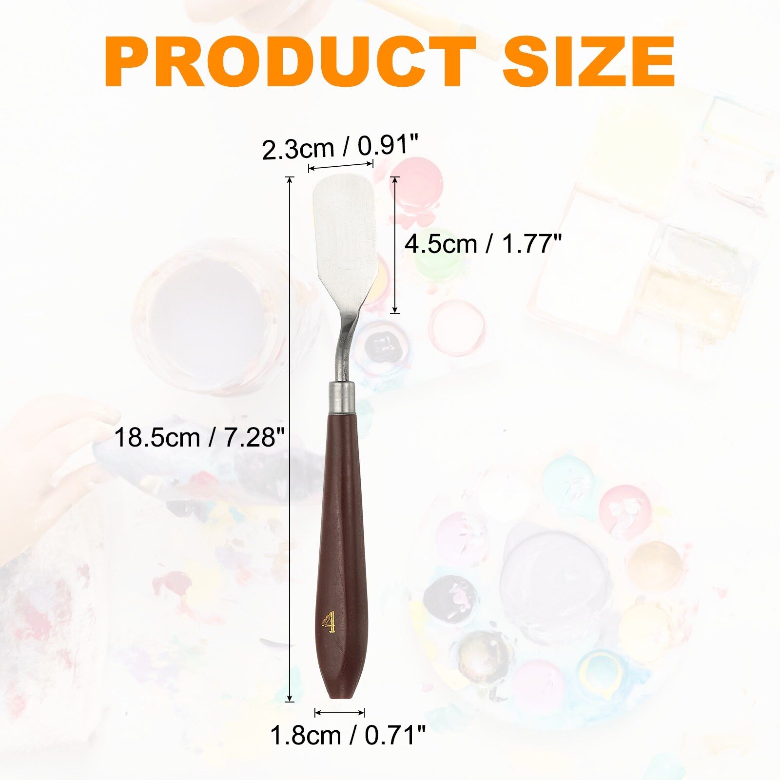 Harfington 2pcs Palette Knife Painting Tool 0.91inch x 1.77inch ...