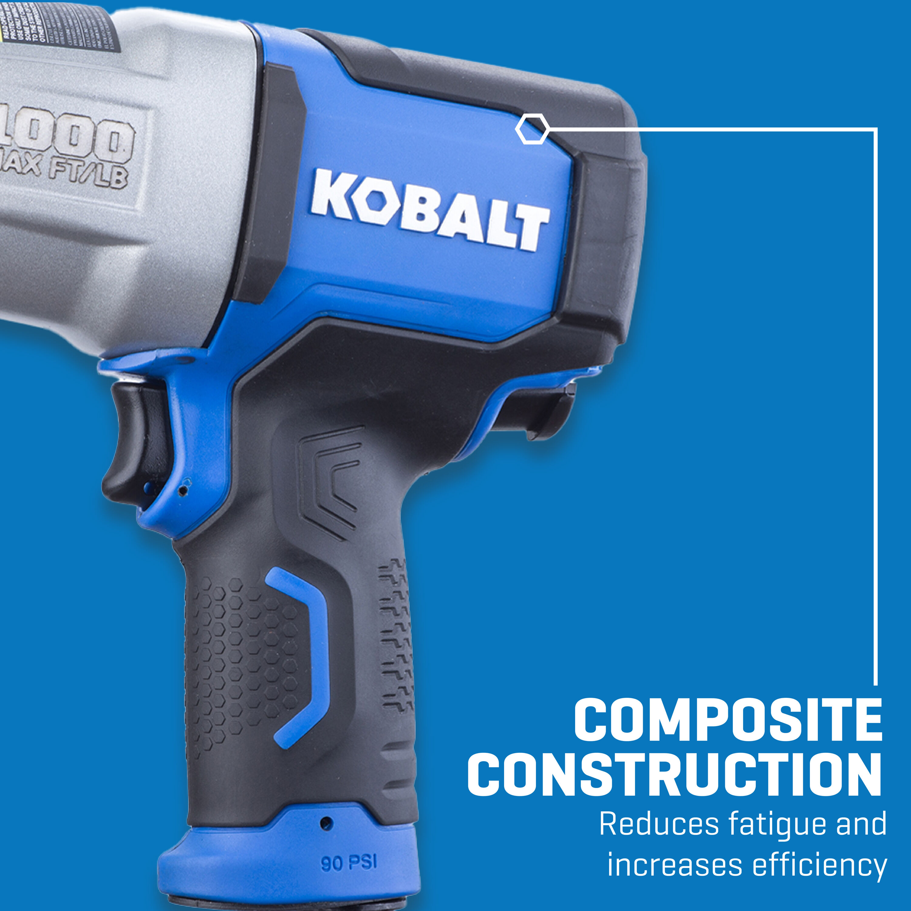 Kobalt 0.5-in 1000-ft lb Air Impact Wrench in the Air Impact