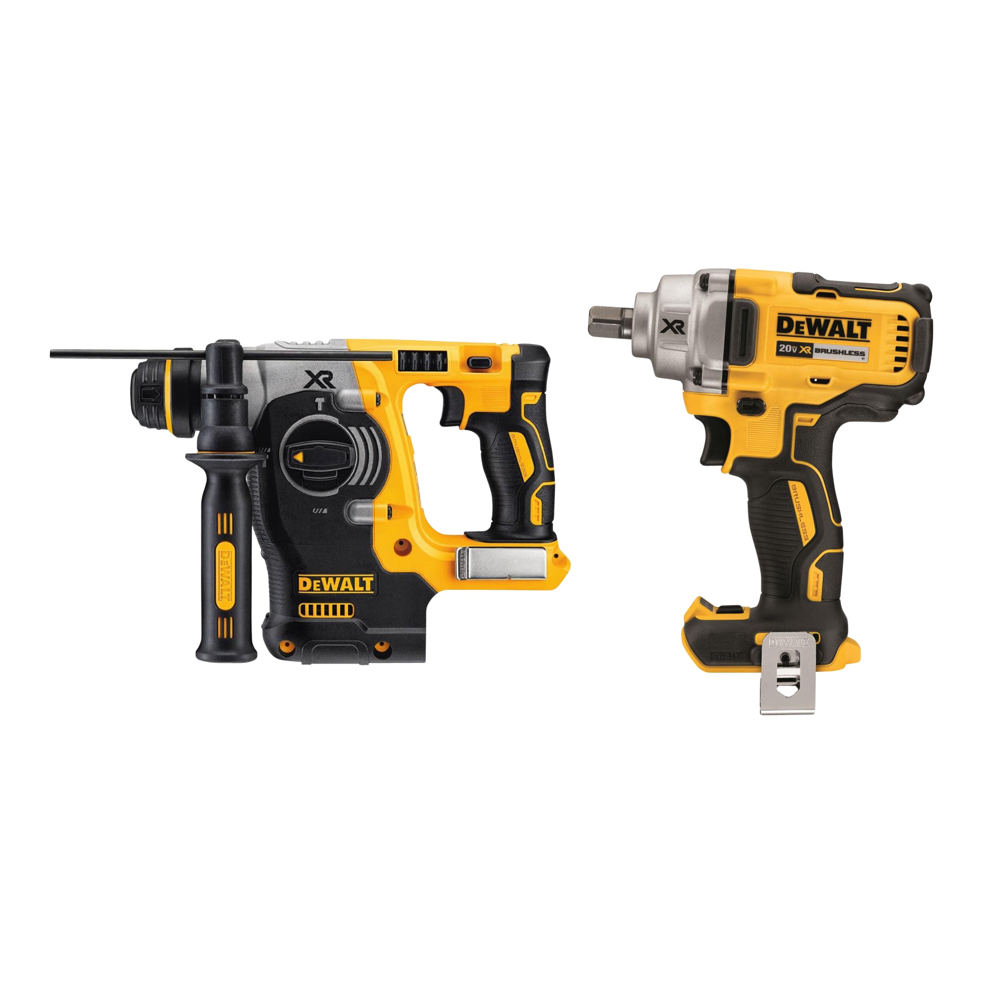 DEWALT XR Max 1-in SDS-Plus Variable Speed Cordless Rotary Hammer Drill XR 20-volt Max Variable Brushless 1/2-in Drive Cordless Impact Wrench at Lowes.com