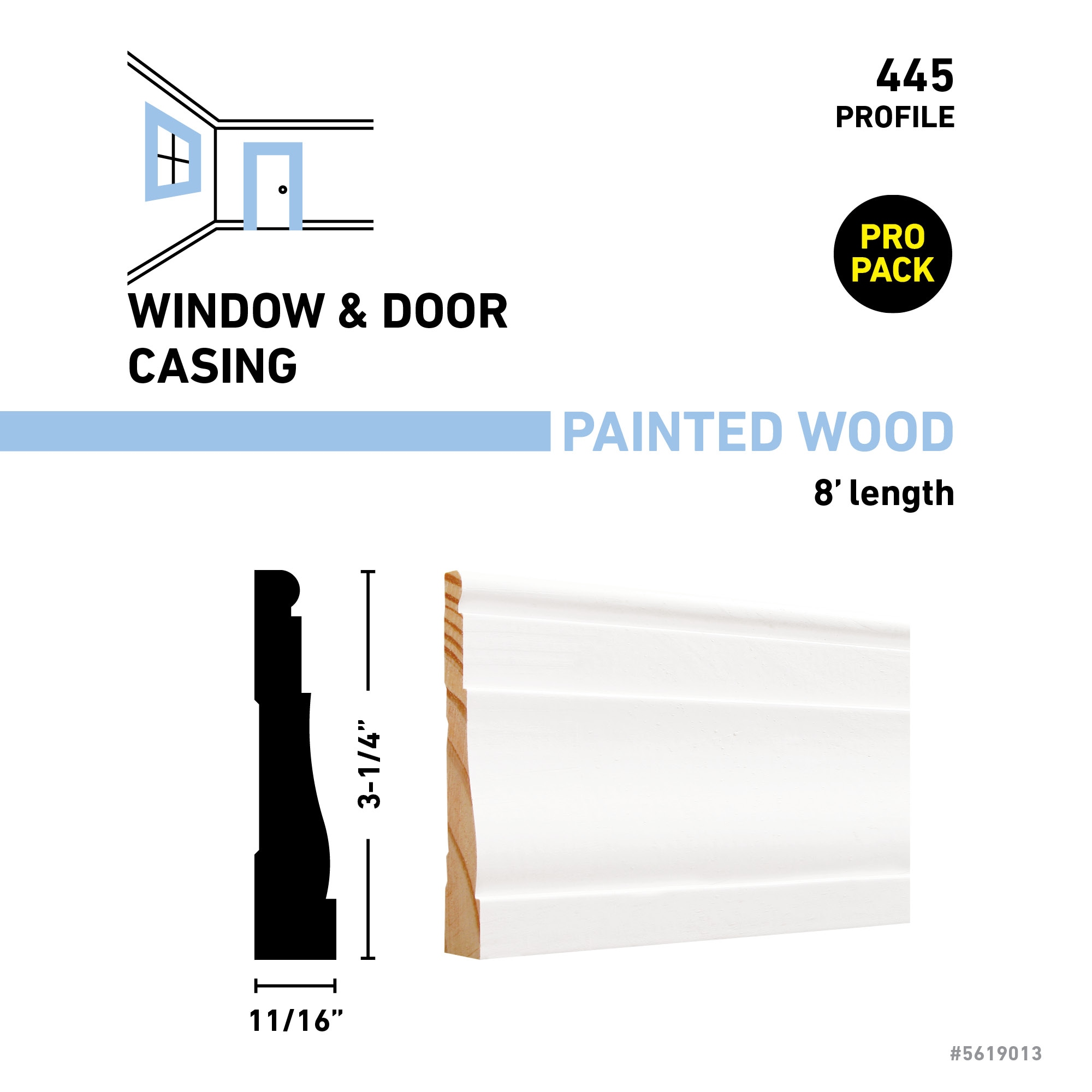 allen + roth D 445 8 FJPWH Window-Door-Casings - View #2