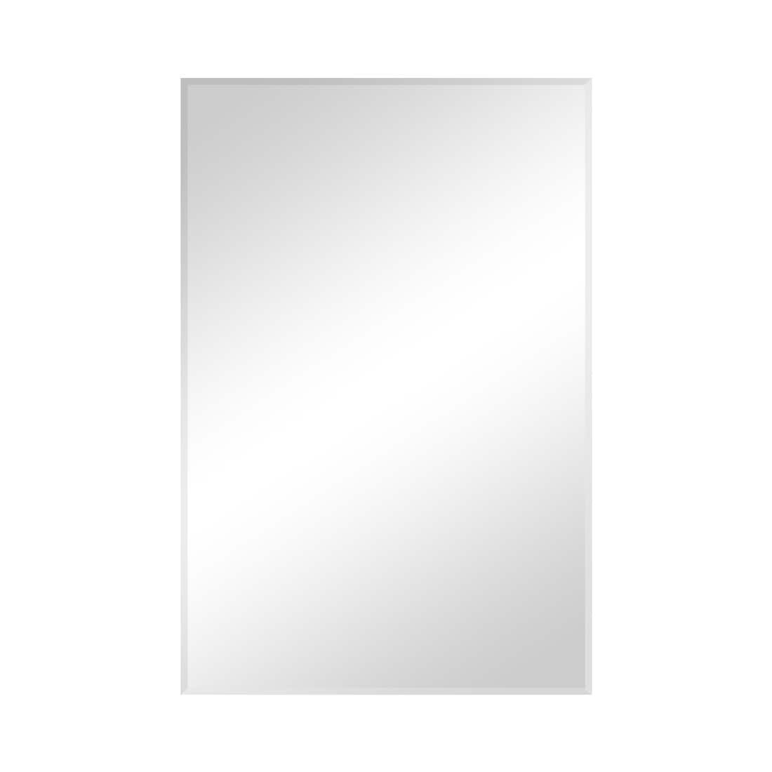 Project Source 68827 24-in W x 36.0-in H Rectangle Silver Beveled Frameless Wall Mirror