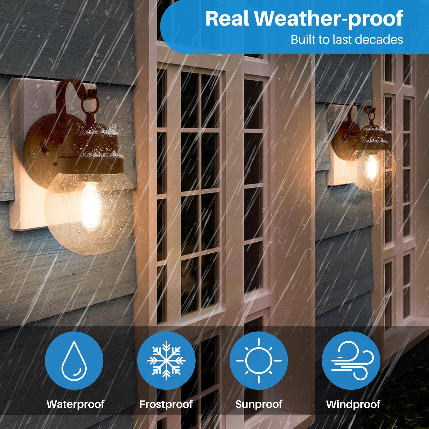 LNC E3Q2MILWS107BH7 Outdoor-Wall-Lighting - View #4