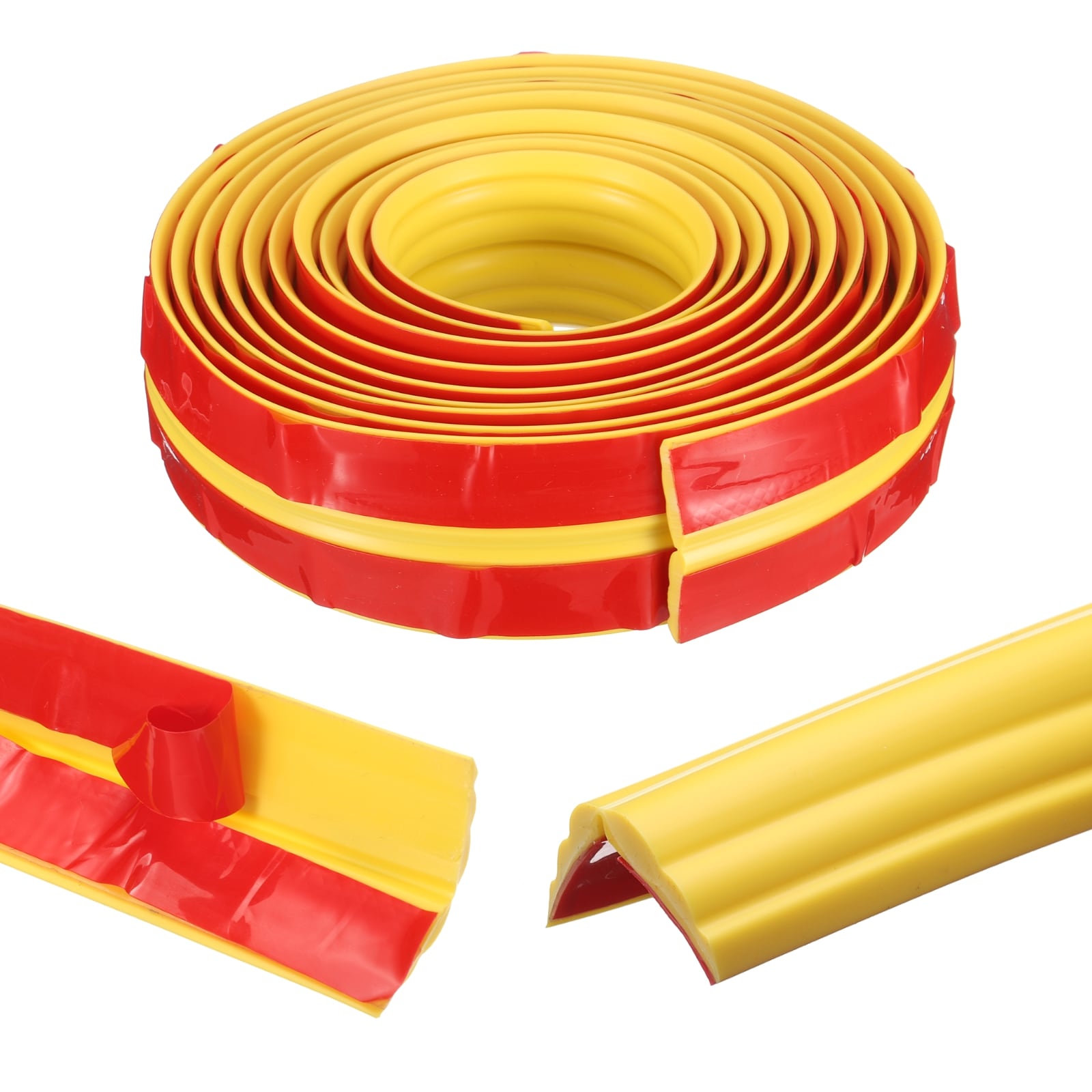 Harfington Flexible Wall Corner Protector 1.6 Inch 10FT Self Adhesive Wall Corner Guard Edge Protector Thickened PVC Peel and Stick Wall Trim for Ceiling Countertop Stair Corner Yellow