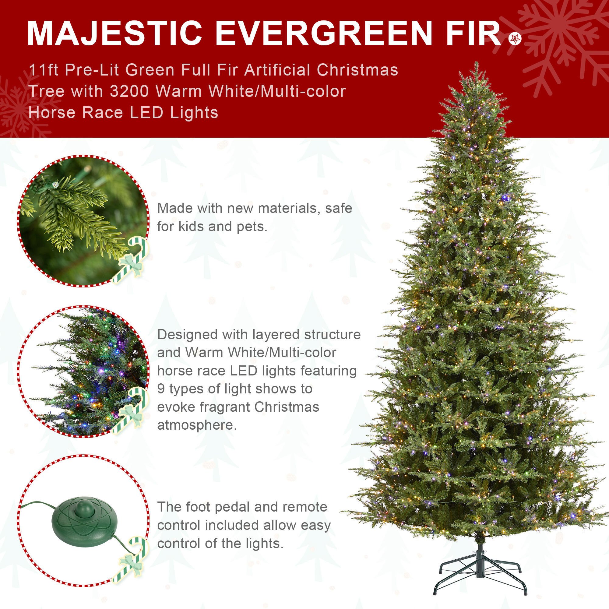 Glitzhome JK2014600202 Artificial-Christmas-Trees - View #6