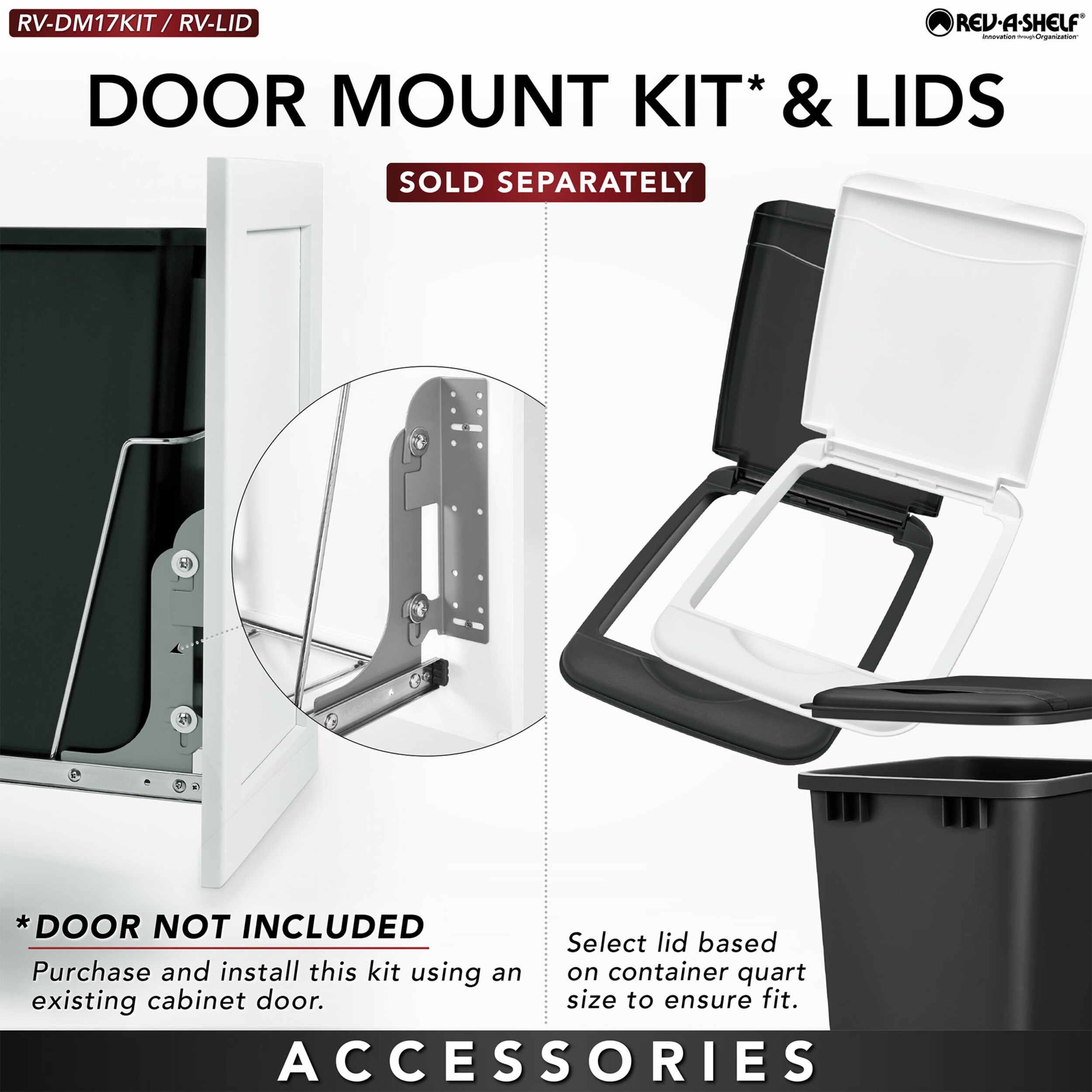 White 35 Quart Pull-Out Trash Can with Sliding Frame