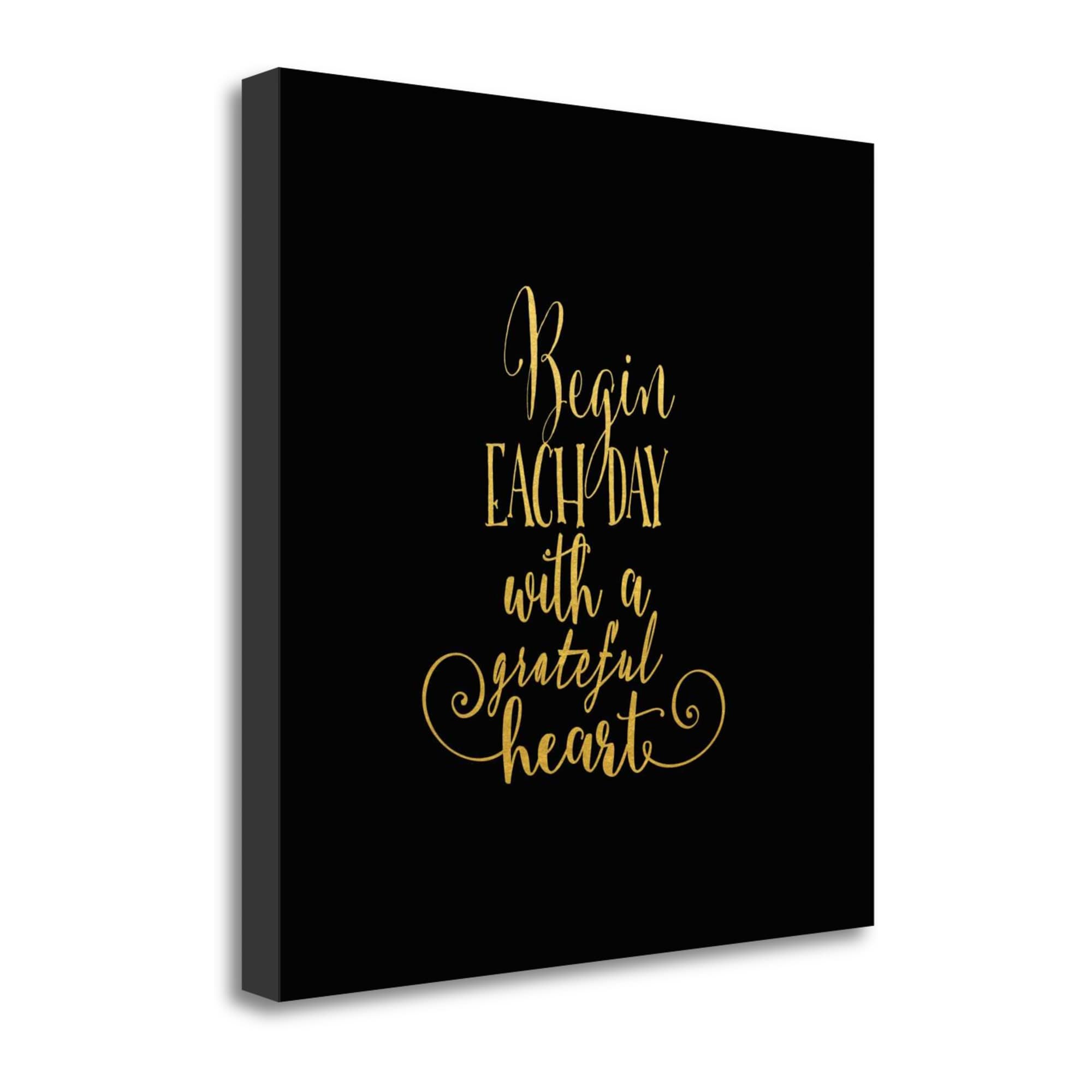 Tangletown Fine Art SBTA1271-2929C Begin Each Day Arrow Tara Moss 29-in H x 29-in W Inspirational Print on Canvas