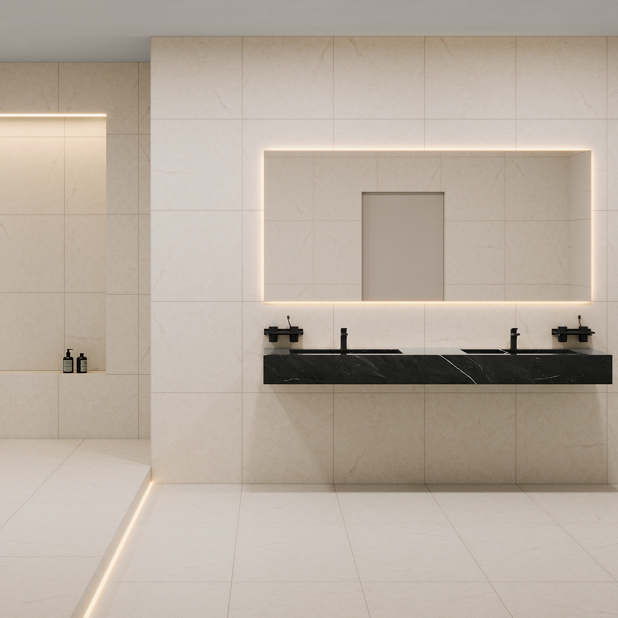District 24'' x 24'' Beige Matte Porcelain Floor and Wall Tile