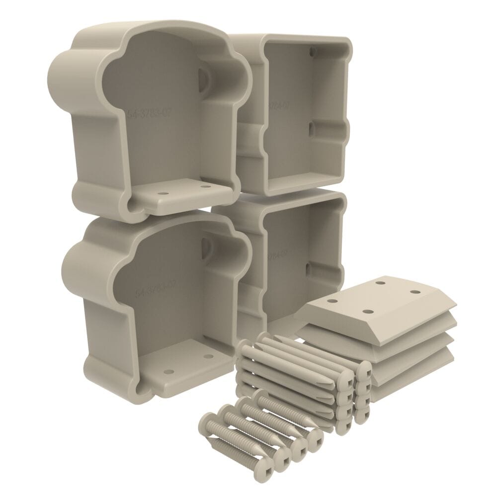 Freedom 7-in x 7-in Bella Premier Series Clay Vinyl Rail Bracket (4-Pack)