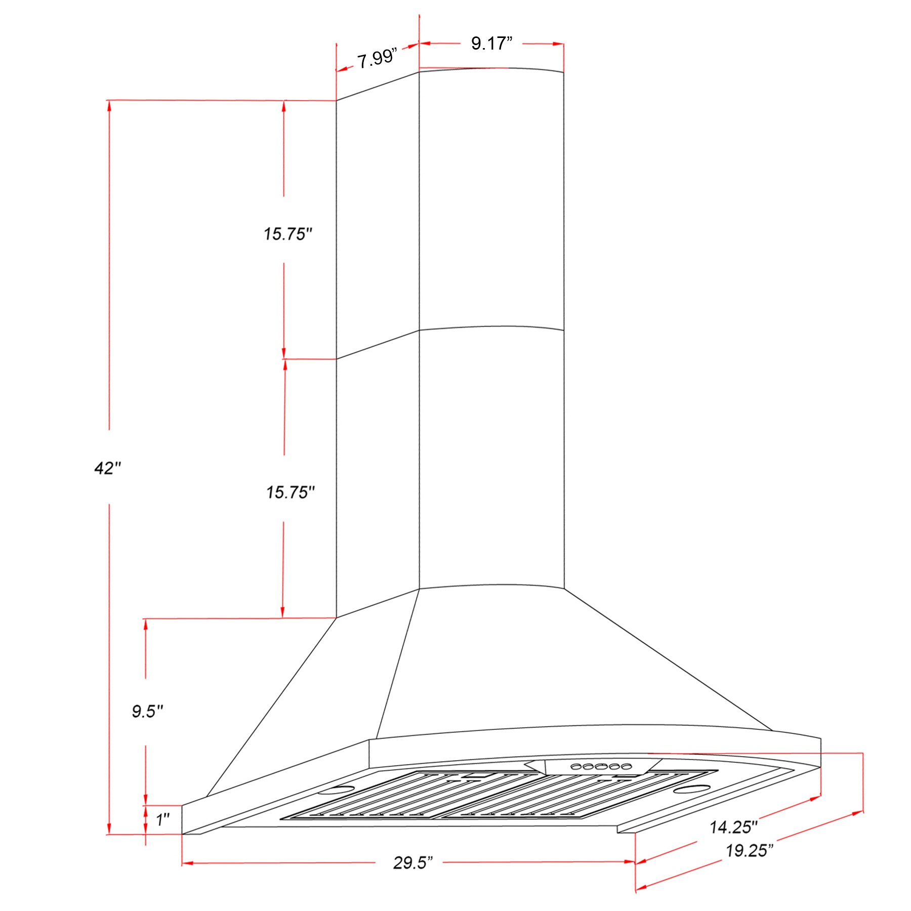 PREMIER COPPER PRODUCTS Copper Range Hoods 36-in Ducted Oil Rubbed