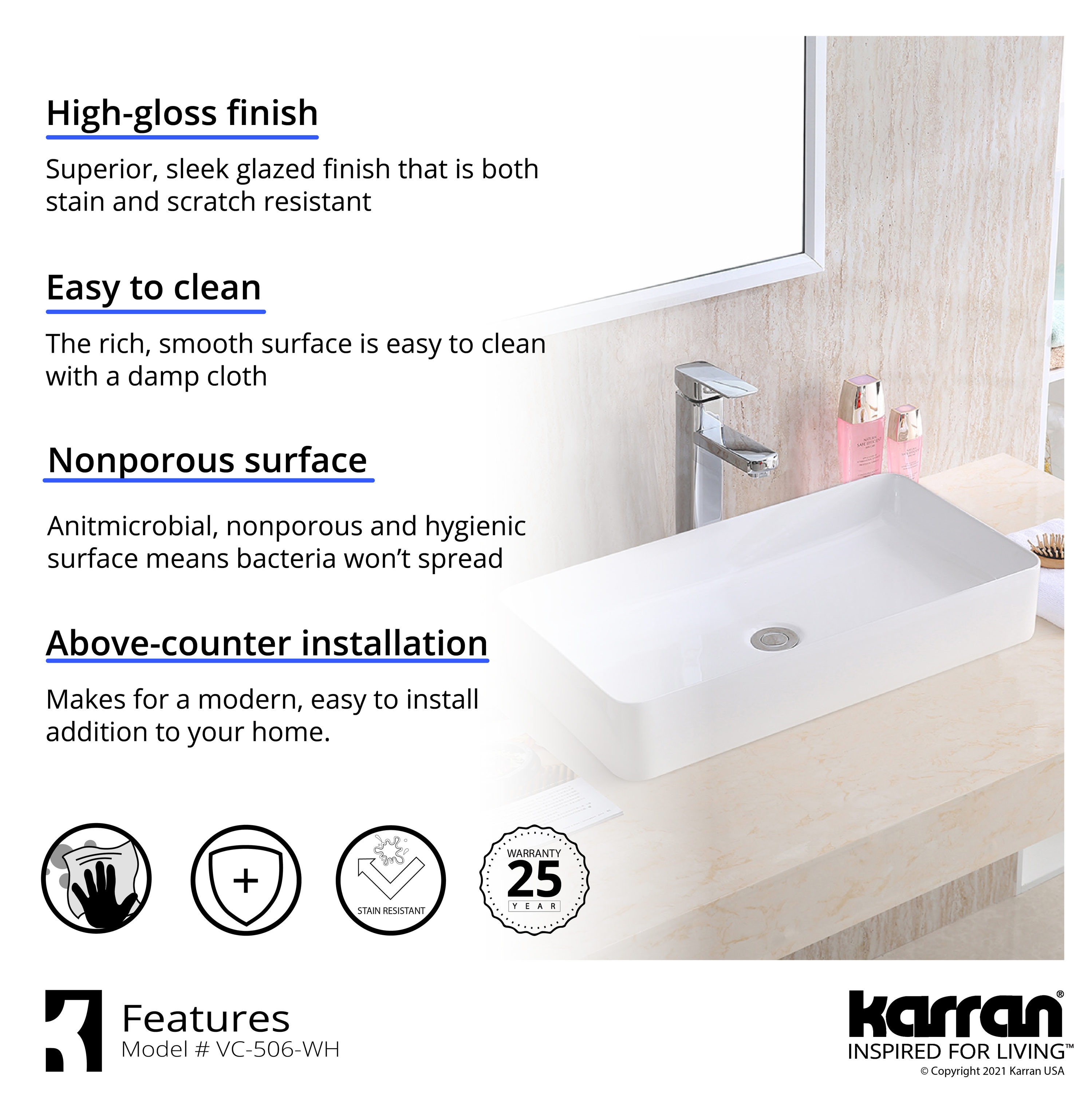 Karran VC-506-WH Bath-Sink - View #5