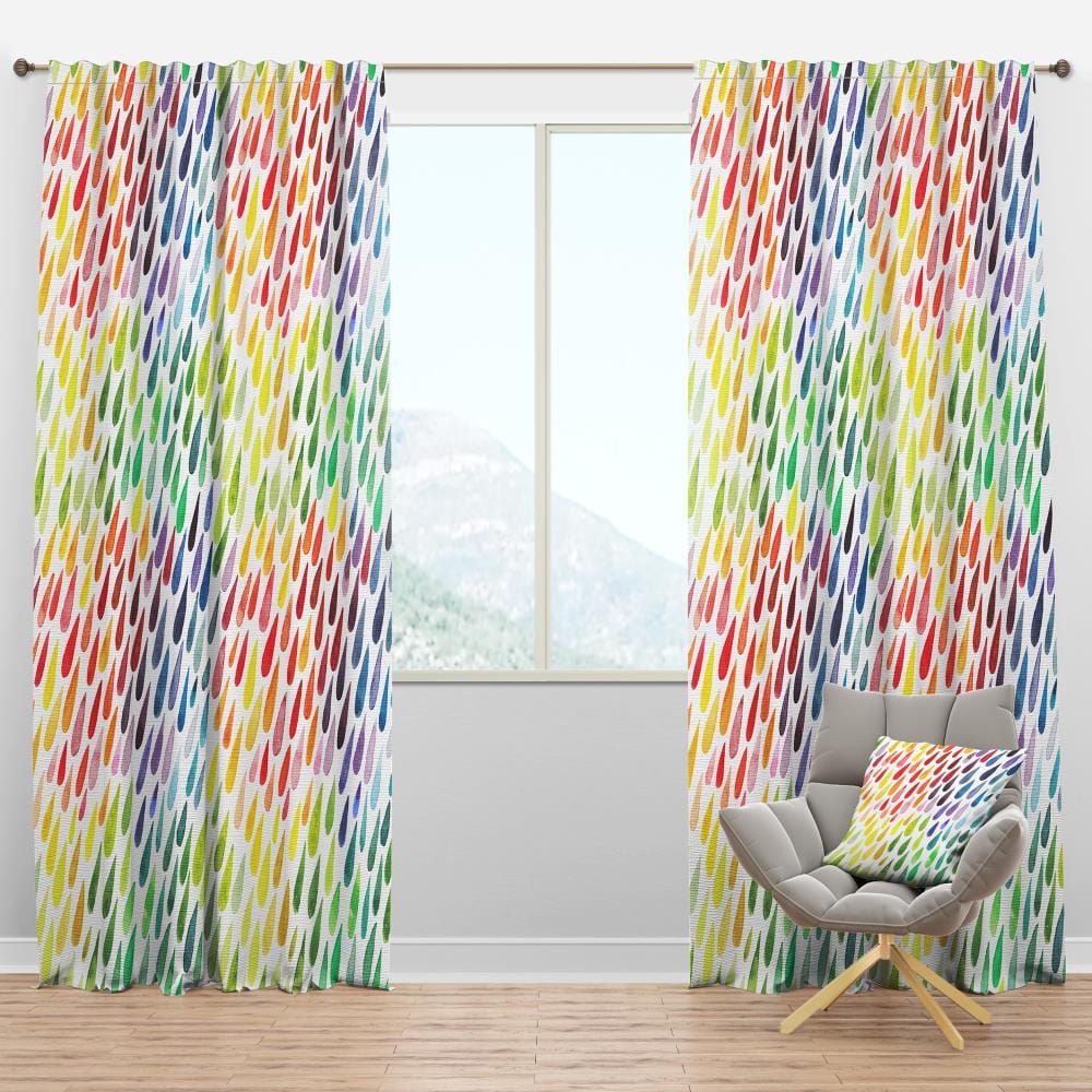 Designart CTN18888-52-63 63-Inches Yellow and Gold Room darkening Thermal lined Rod pocket Single curtain panel