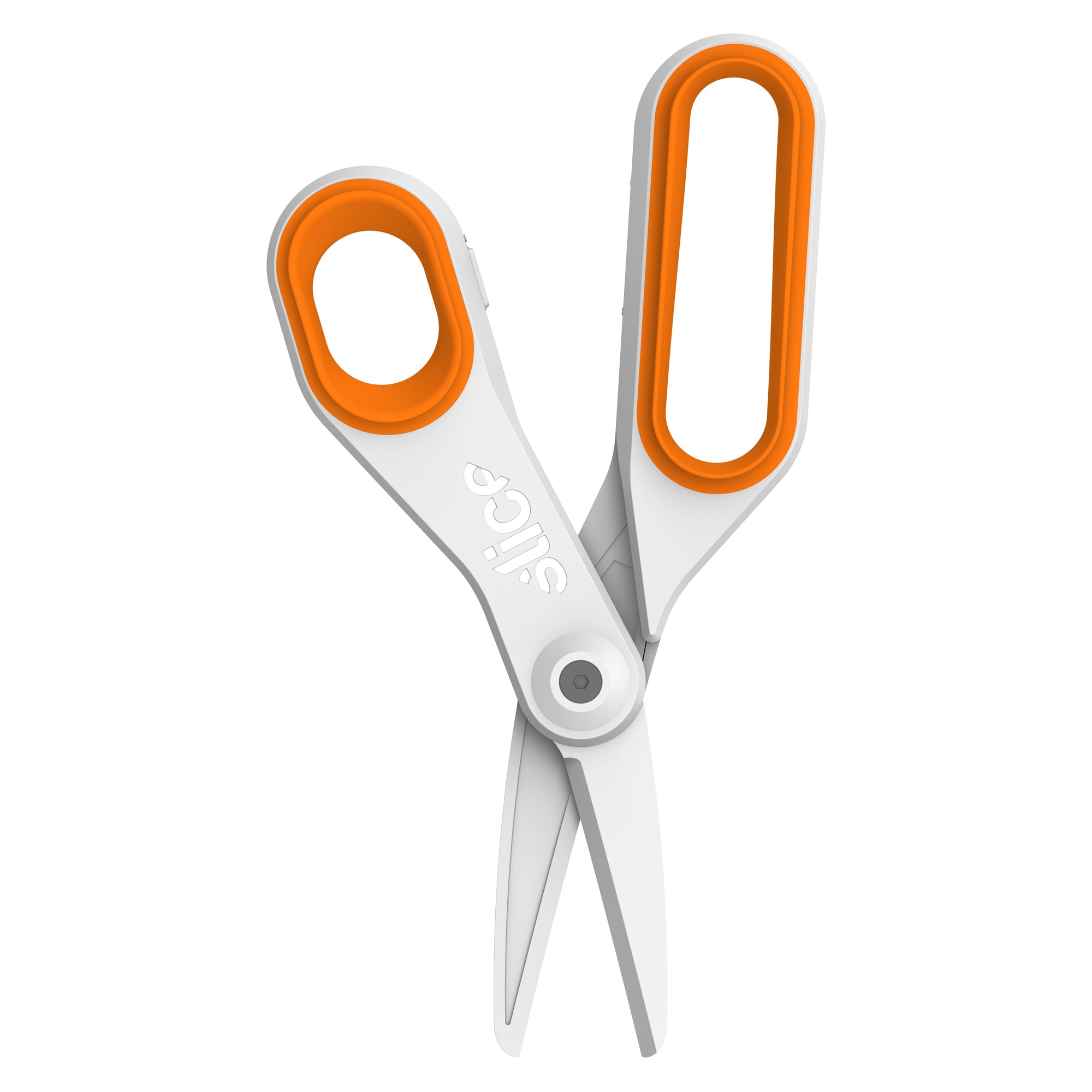 Slice Large Scissors (Rounded Tip) Color: White/Orange:Facility Safety