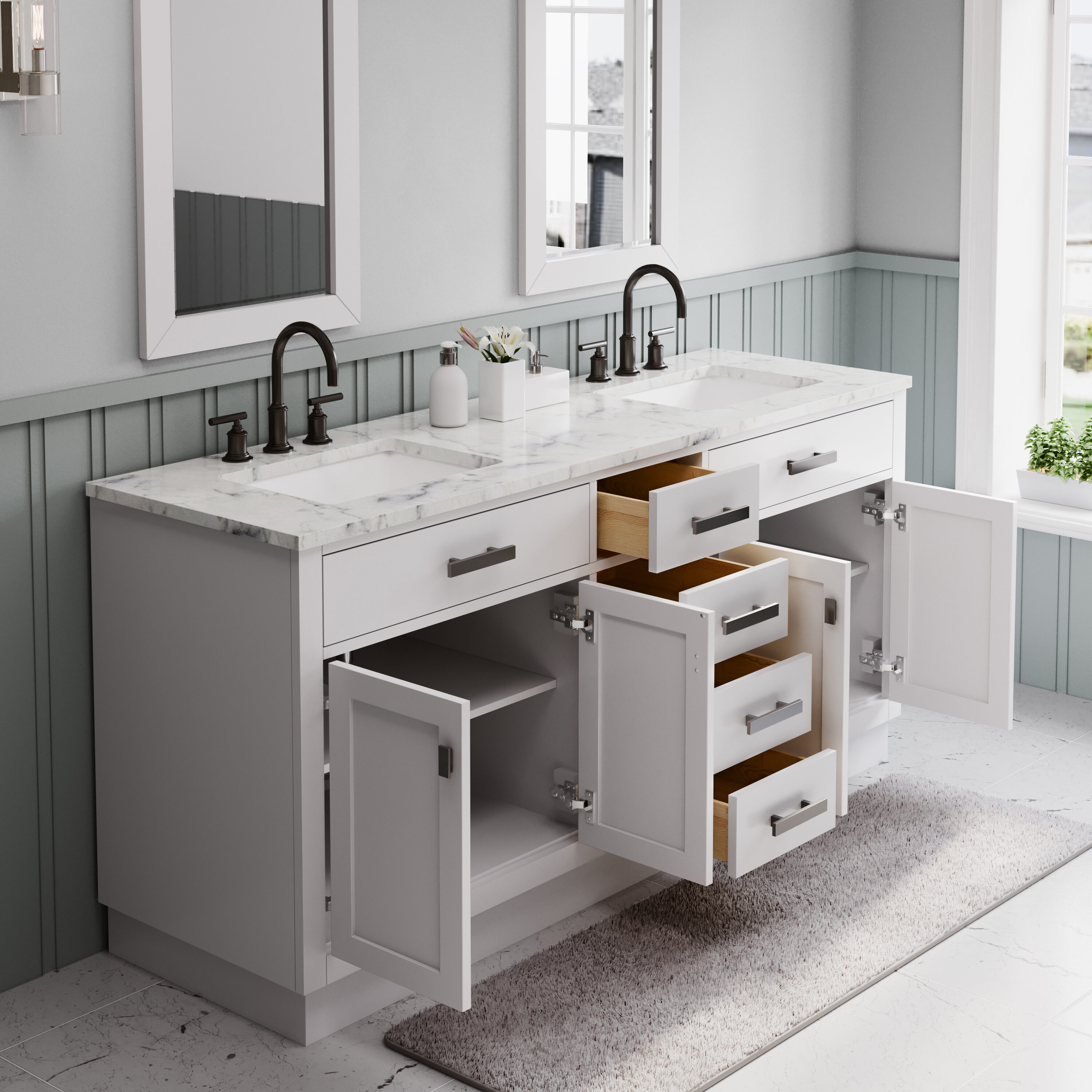 Water Creation HA72CW03PW-000BL1403 Bath-Vanity-Combo - View #4