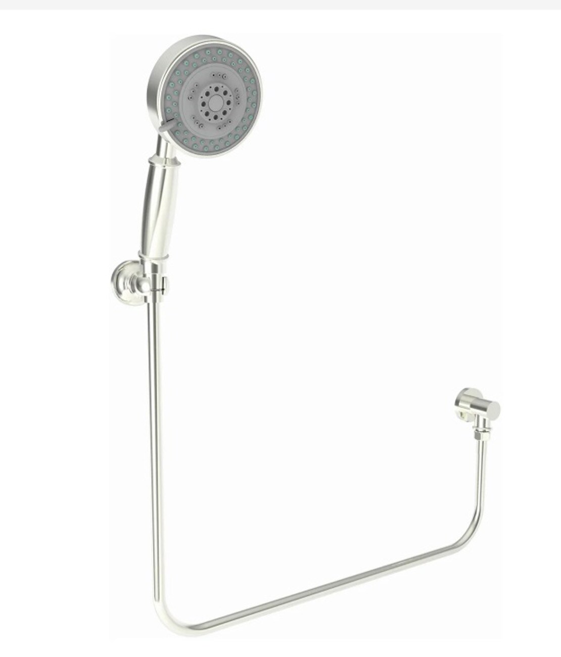 Newport Brass Polished Nickel Round Rain Shower Head Handheld Shower ...