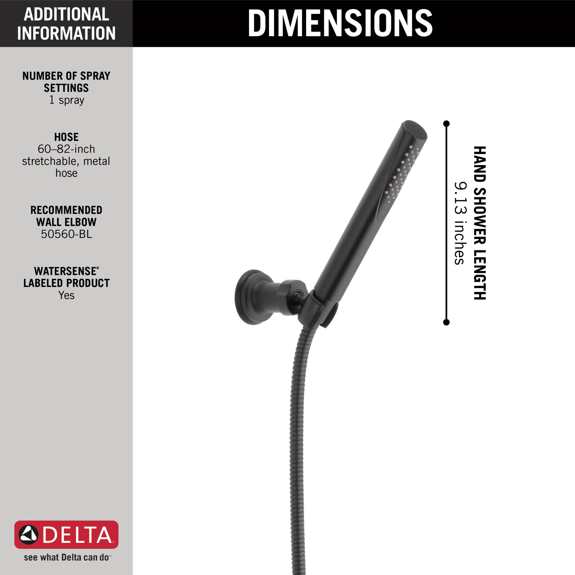 Delta 55085-BL Fixed-Showerhead - View #3