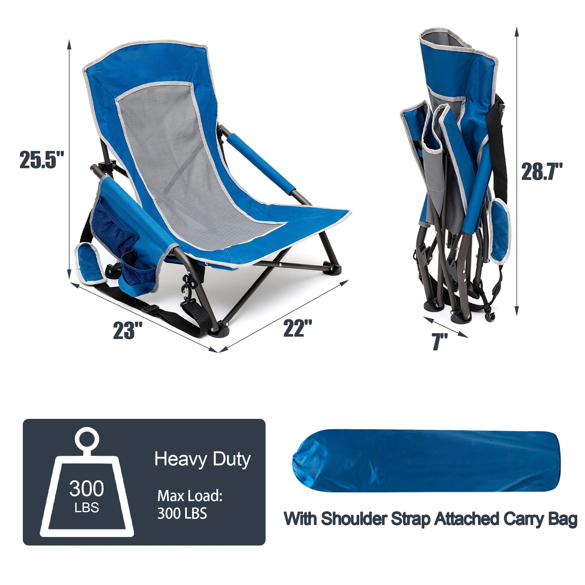 Clihome CL-P2AC2417GBU1 Beach-Camping-Chairs - View #4