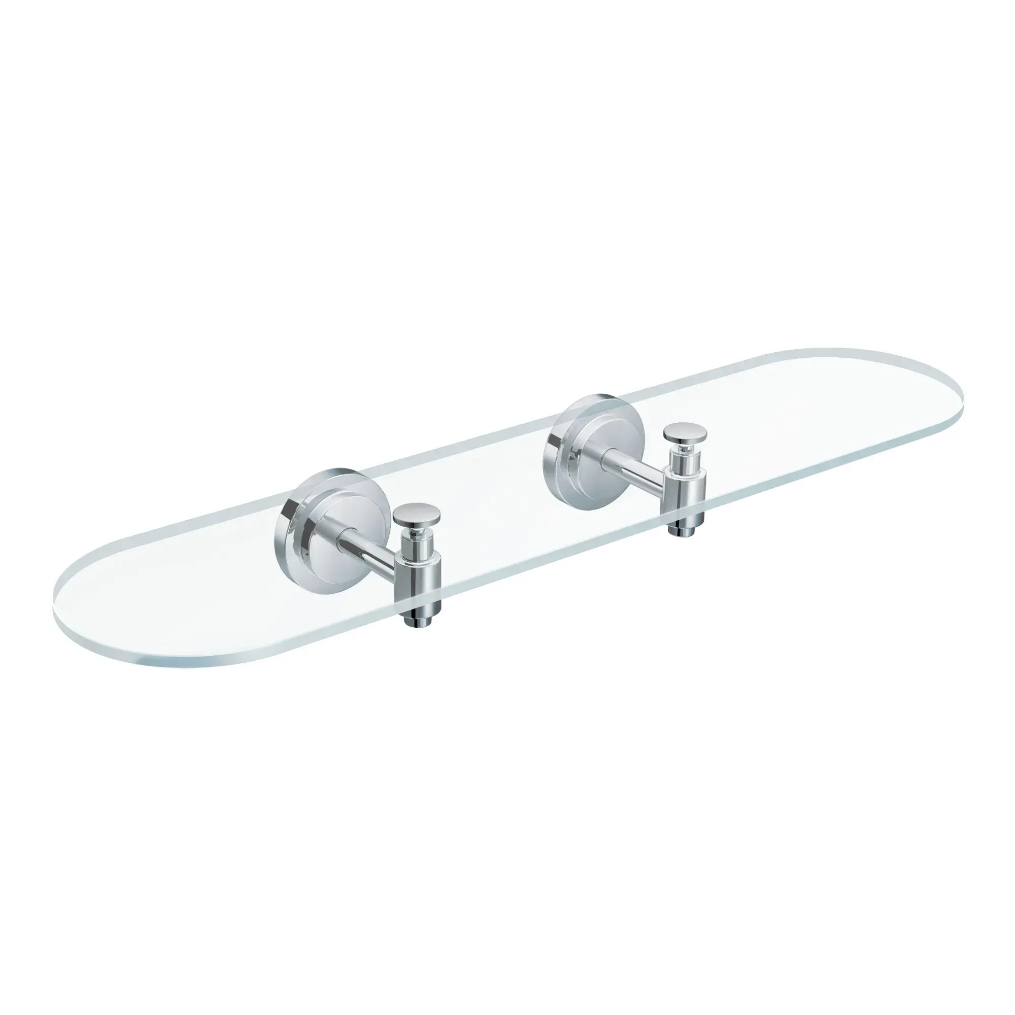 Moen Iso Glass Decorative Wall Shelf in Chrome
