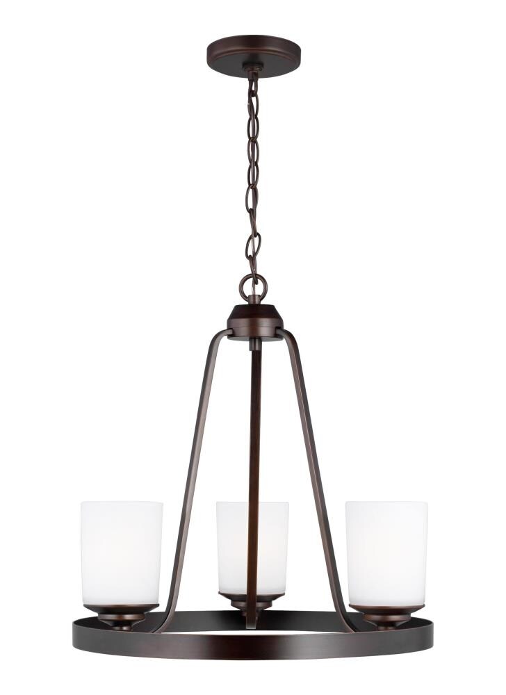 Generation Lighting 3130703EN3-710 Kemal 3 -Light Bronze Transitional For Use in Dining Rooms, Foyers, Kitchens, Chandelier