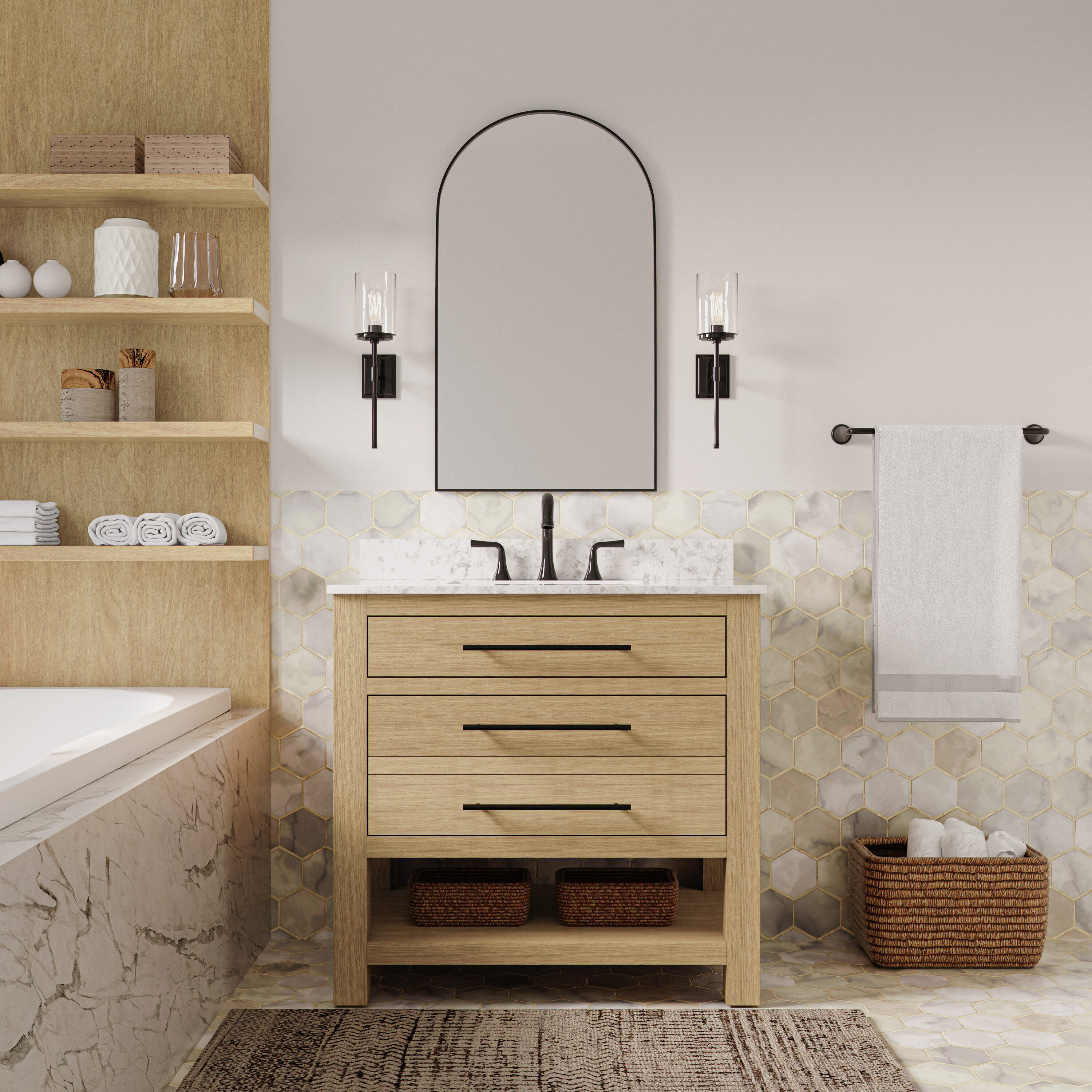 allen + roth LWS36KNTLN Bath-Vanity-Combo - View #9