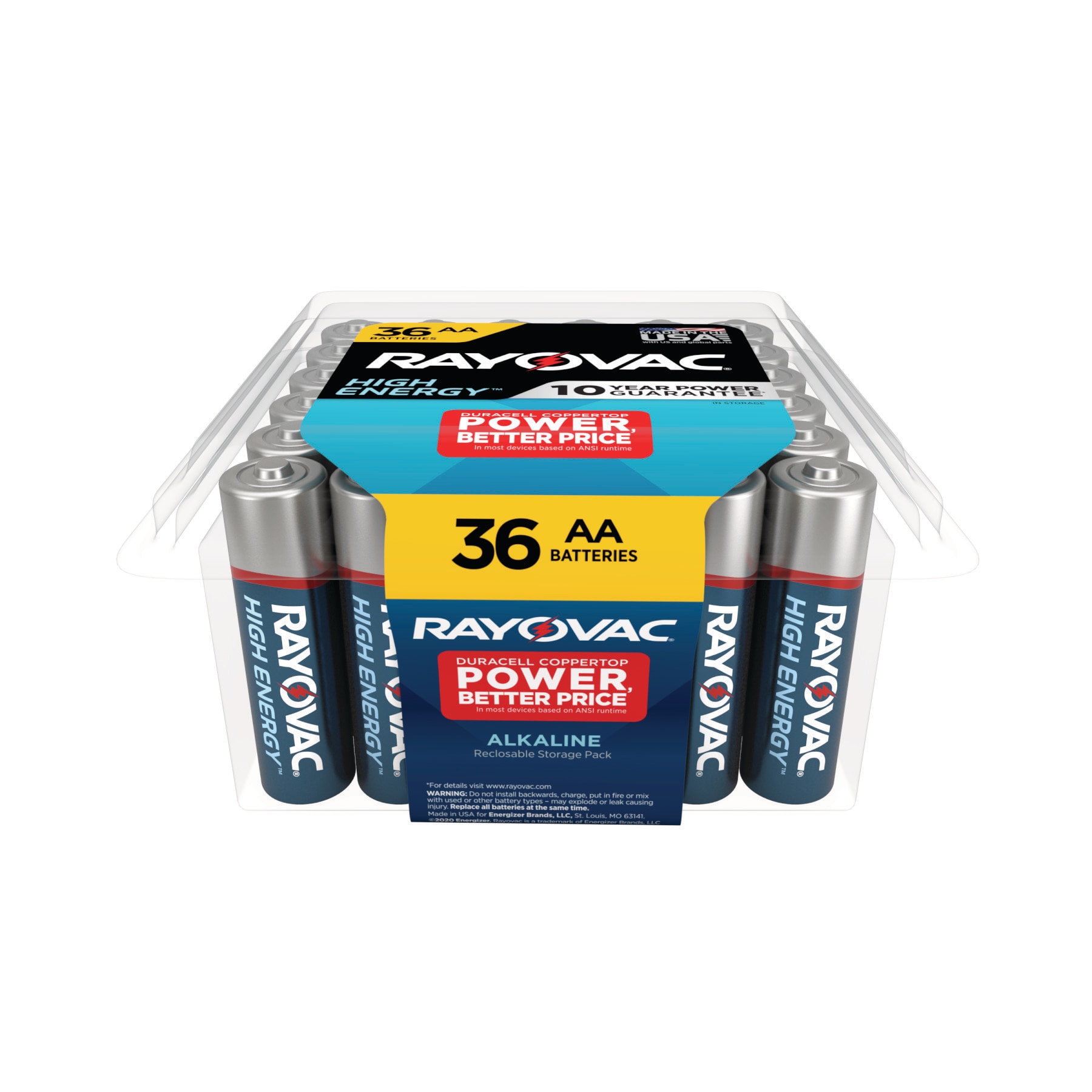   Basics 36-Pack AA Alkaline High-Performance Batteries,  1.5 Volt, 10-Year Shelf Life : Health & Household