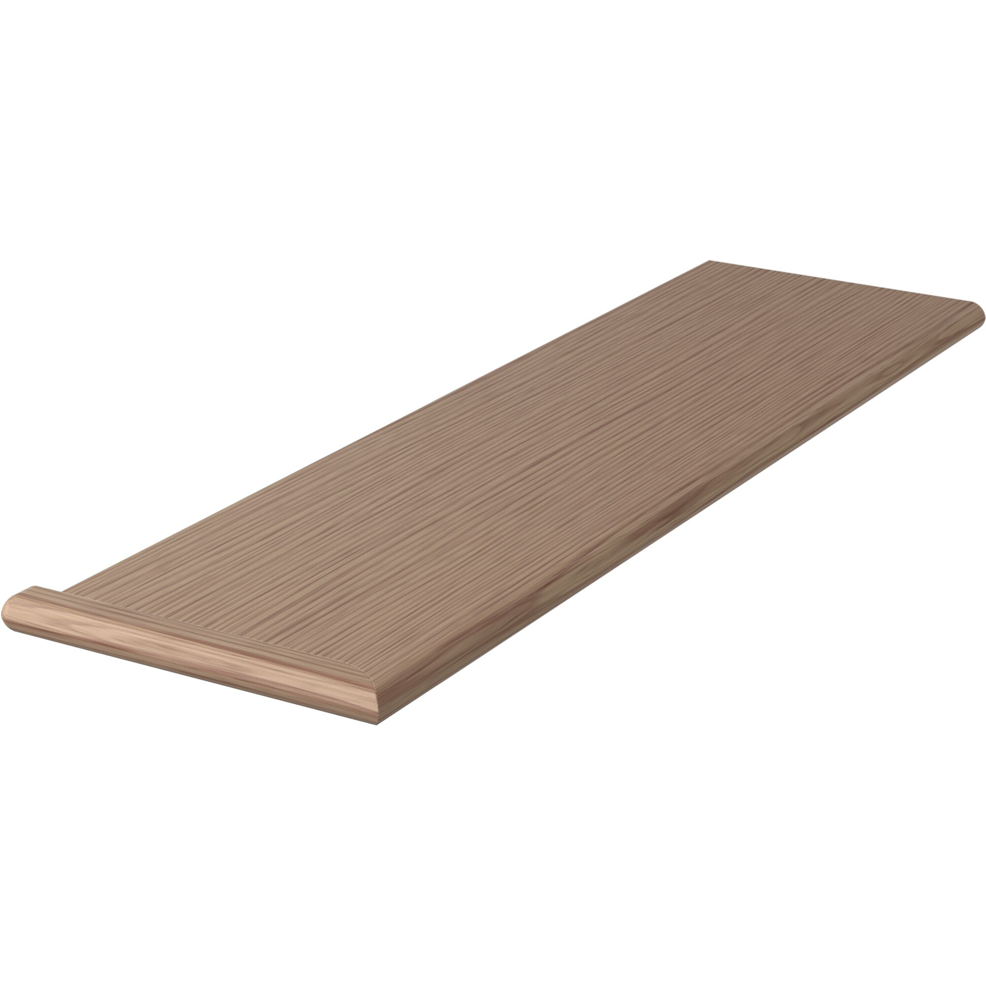 L.J. Smith Stair Systems 807010X361RV-HK 36-in x 10.5-in x 1-in Brown Hickory Reversible return Bullnose Stair Tread