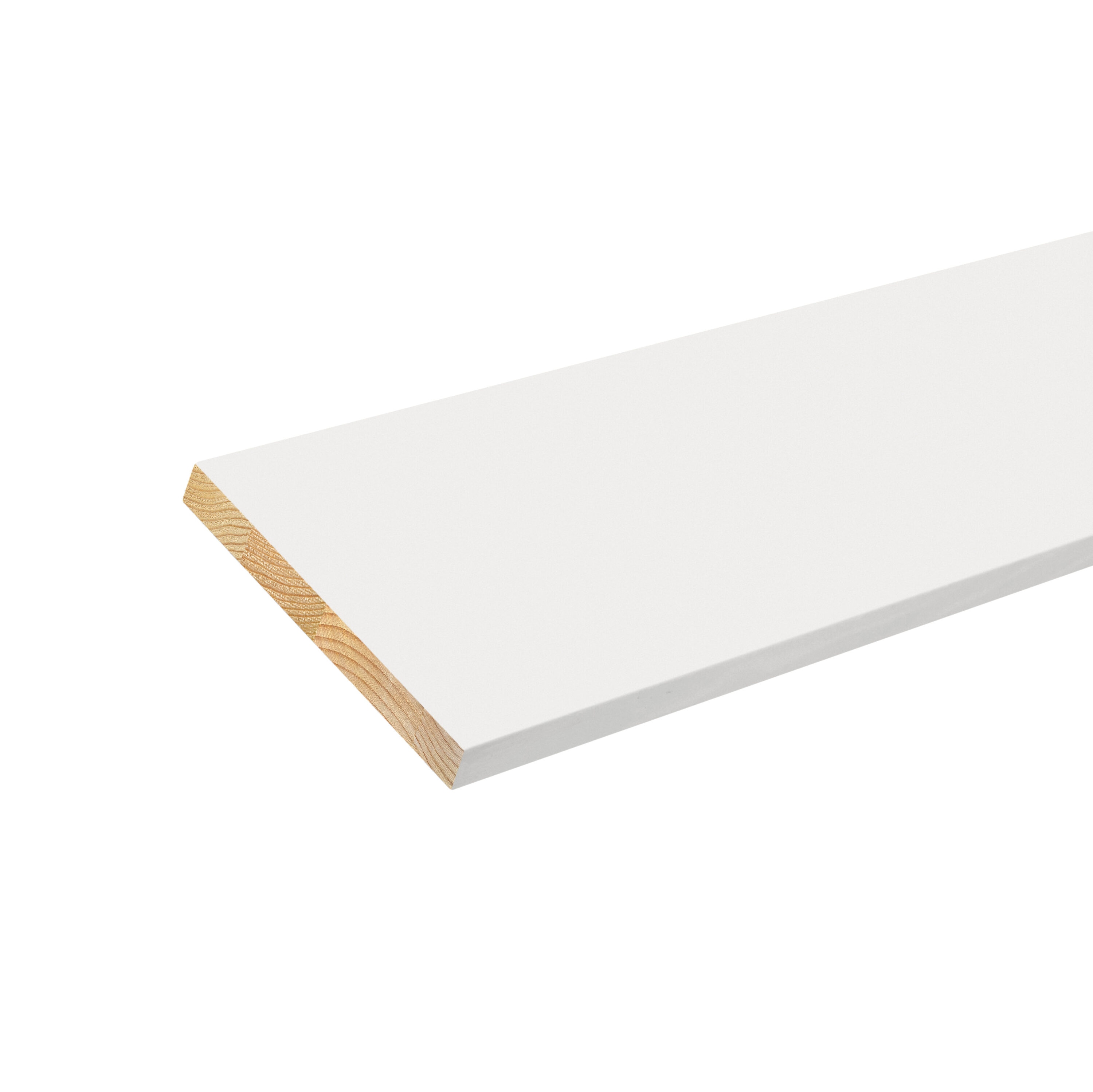 UFP-Edge FJEVO 1X8R12 1-in x 8-in x 12-ft Primed S1S2E Radiata pine Common Softwood Board