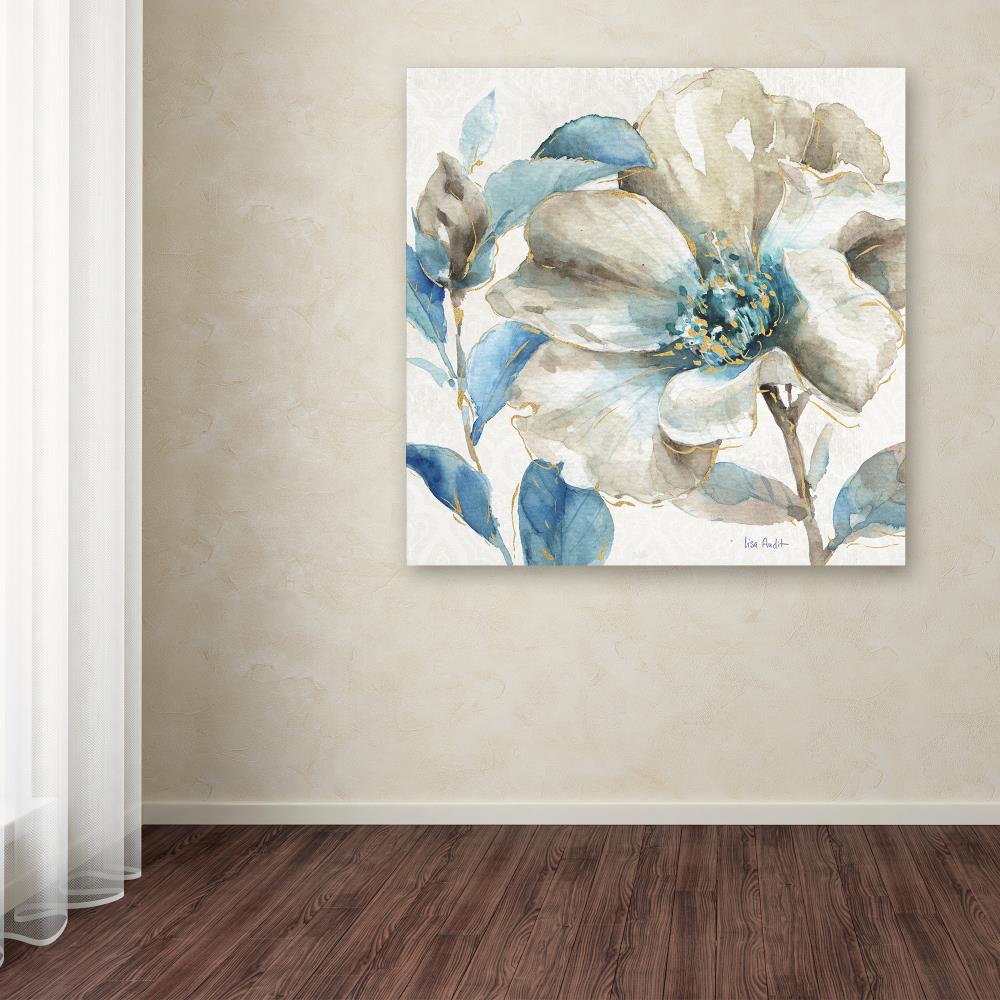 Trademark Fine Art Framed 24-in H x 24-in W Floral Print on Canvas at ...