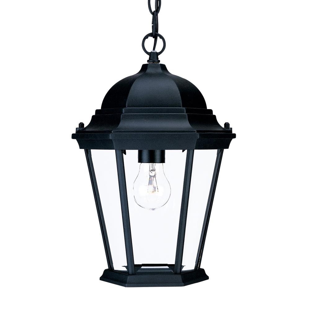 Acclaim Lighting 5206BK Richmond Matte Black Traditional Beveled glass Lantern Medium Outdoor Hanging Pendant light