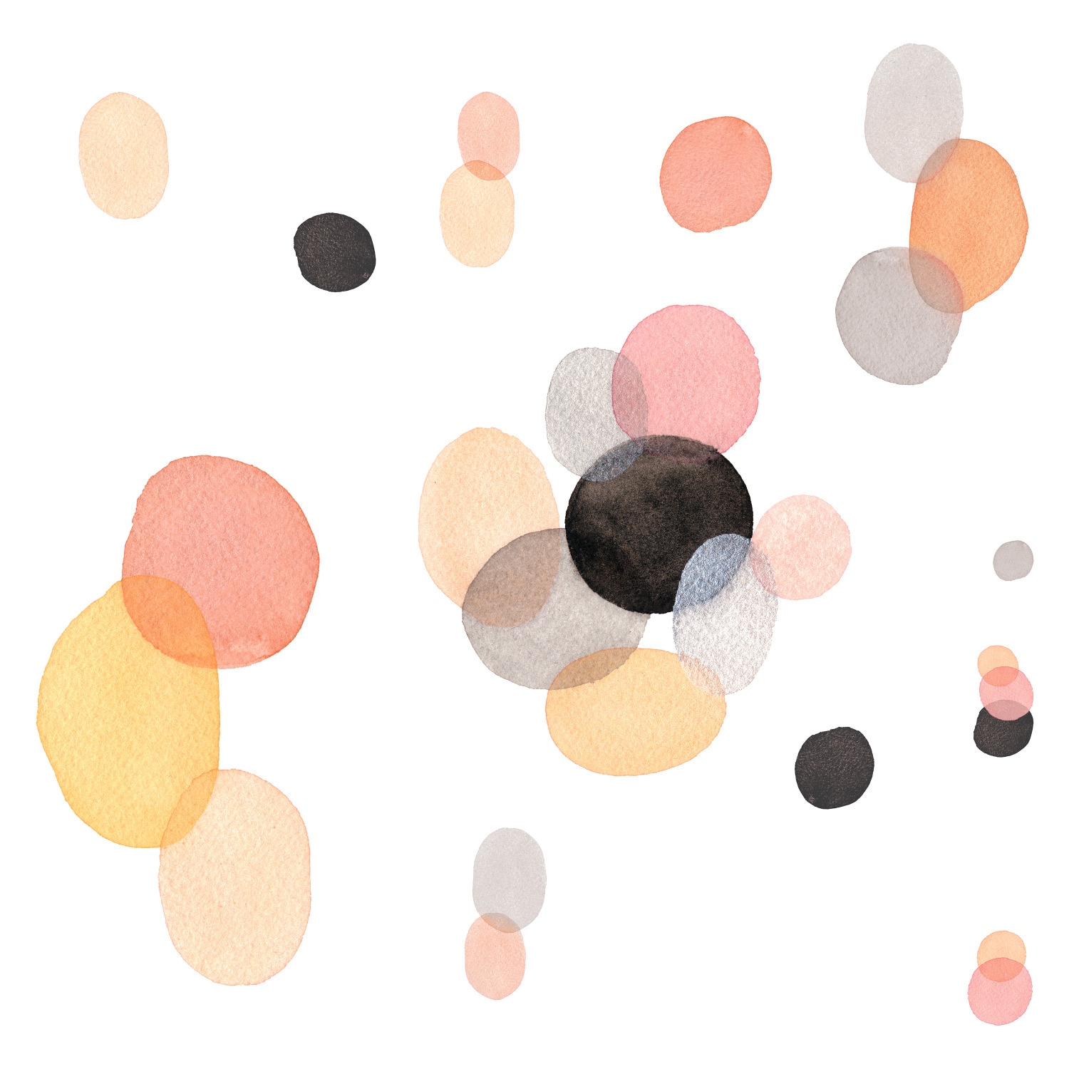 Abstract Watercolor Shapes Peel and Stick Giant Wall Decals