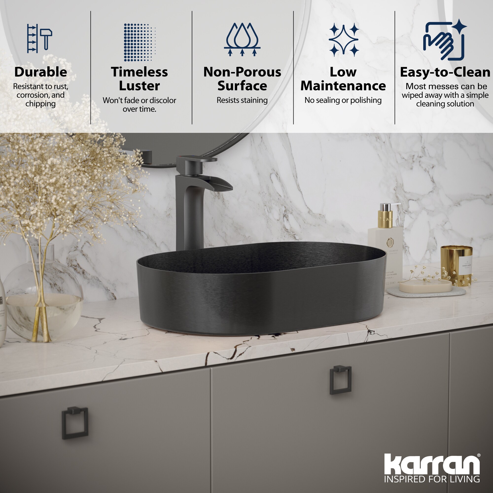 Karran CCV400GG Bath-Sink - View #5