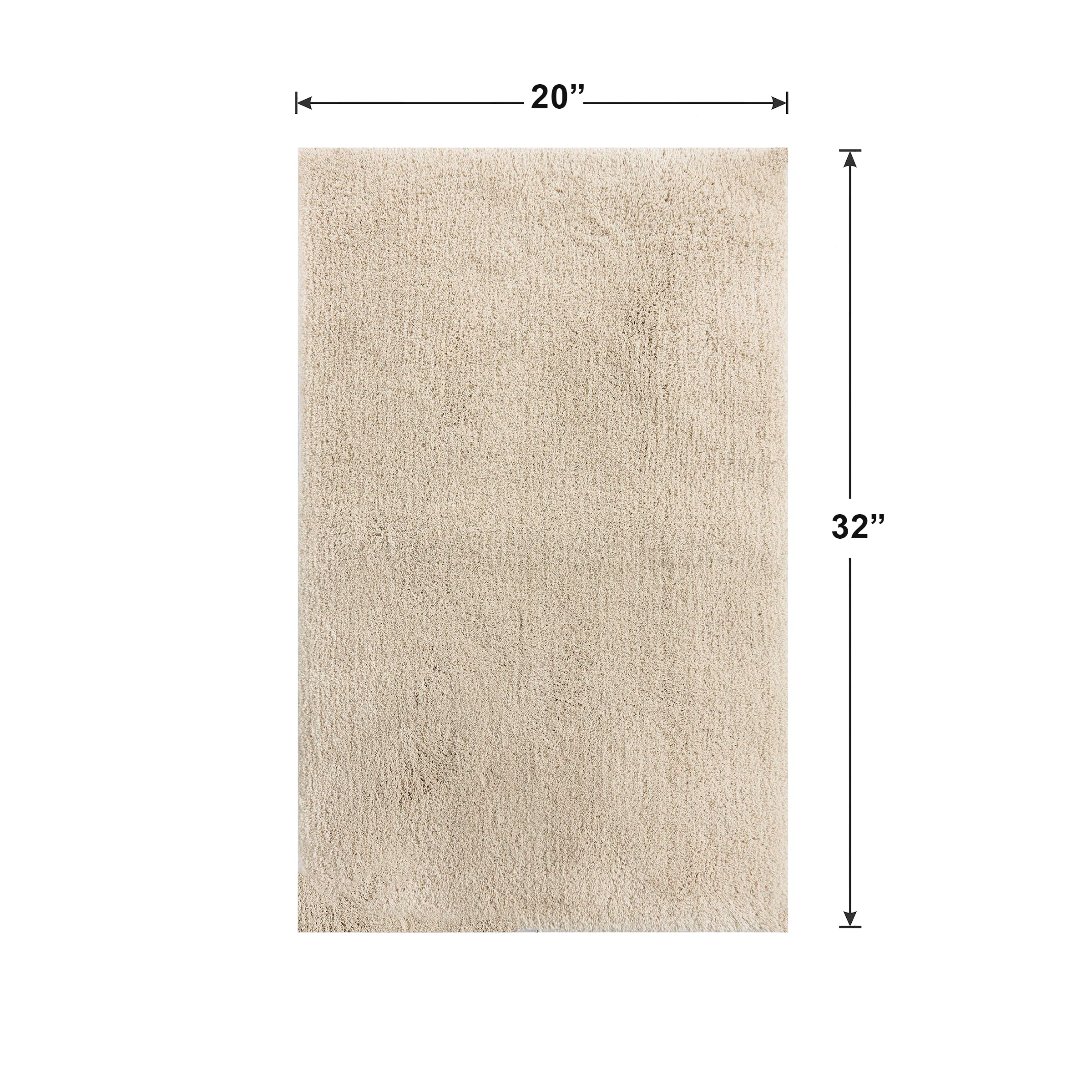 allen + roth 20-in x 32-in Taupe Cotton Bath Mat in the Bathroom