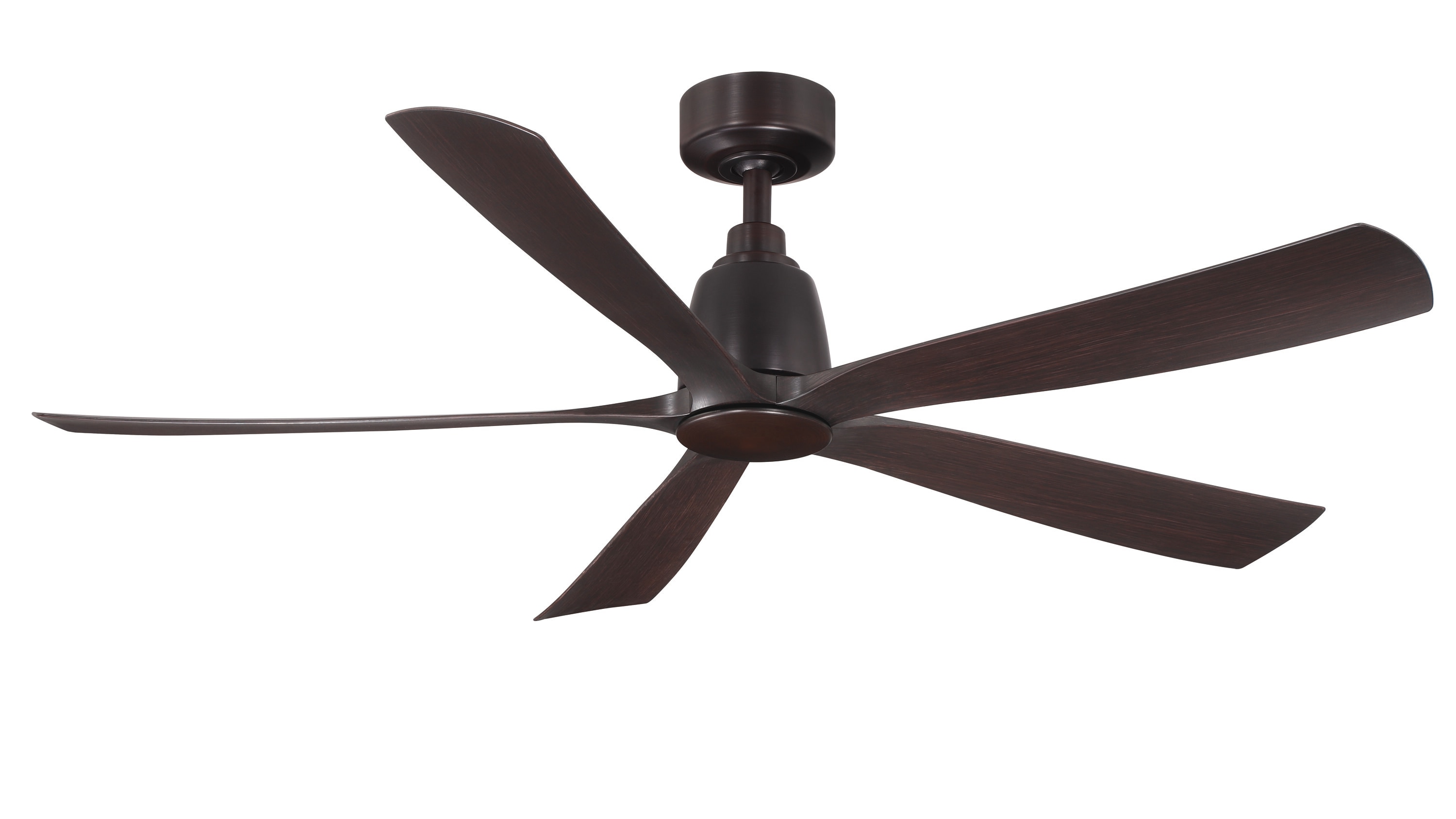 Fanimation Kute5 52-in Dark Bronze with Dark Walnut Blades Indoor/Outdoor Smart Ceiling Fan Light Kit Compatible and Remote (5-Blade) FPD5534DZ Sansujyuku sansujyuku.com