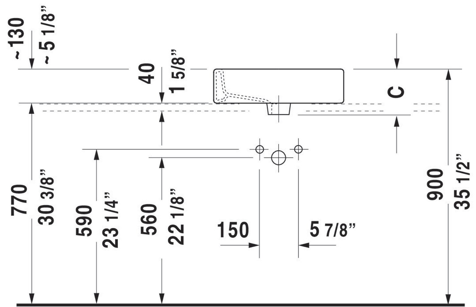 Duravit 0452600000 Bath-Sink - View #6