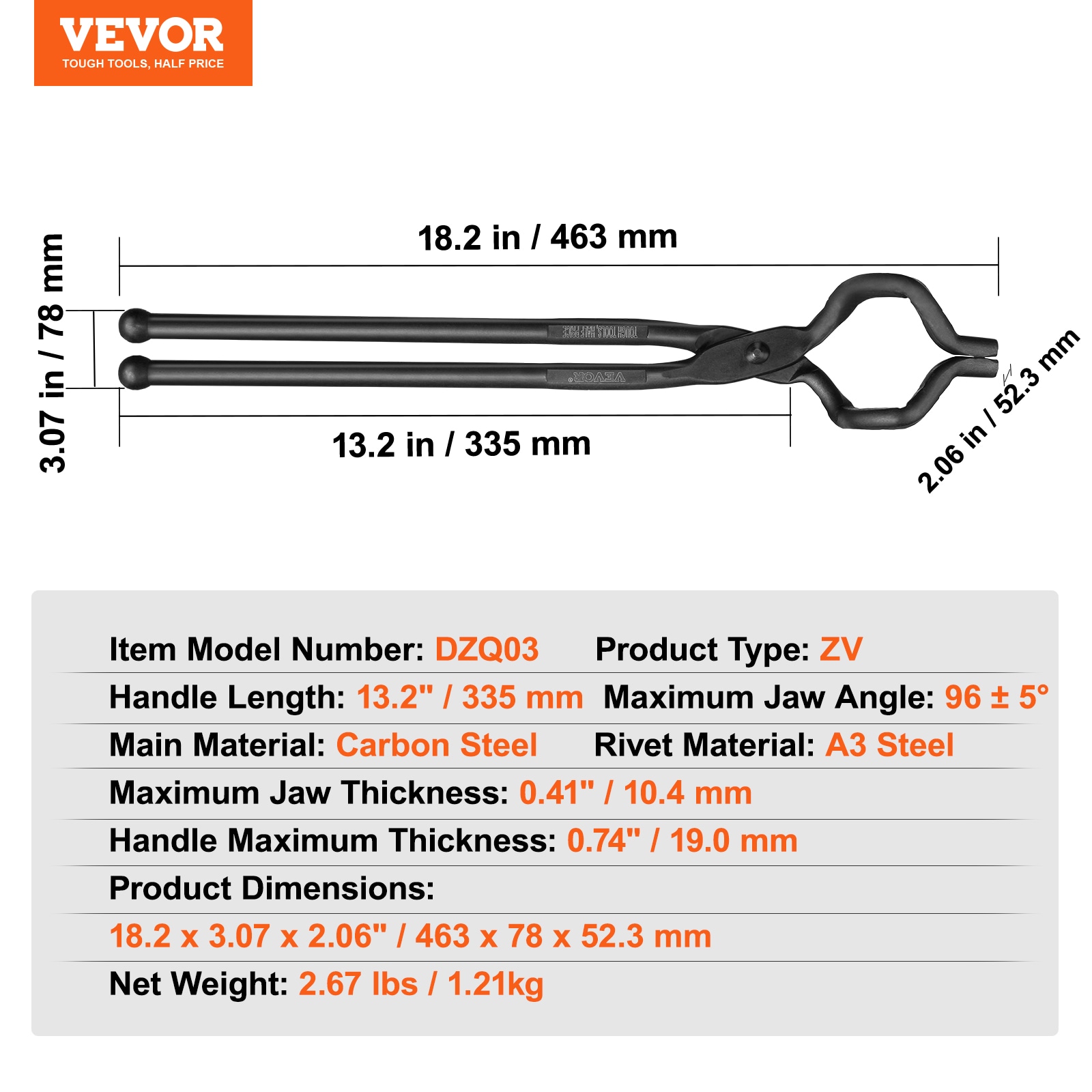 VEVOR DZQDPQZV18YZLIJY0V0 Brick-Tongs - View #8