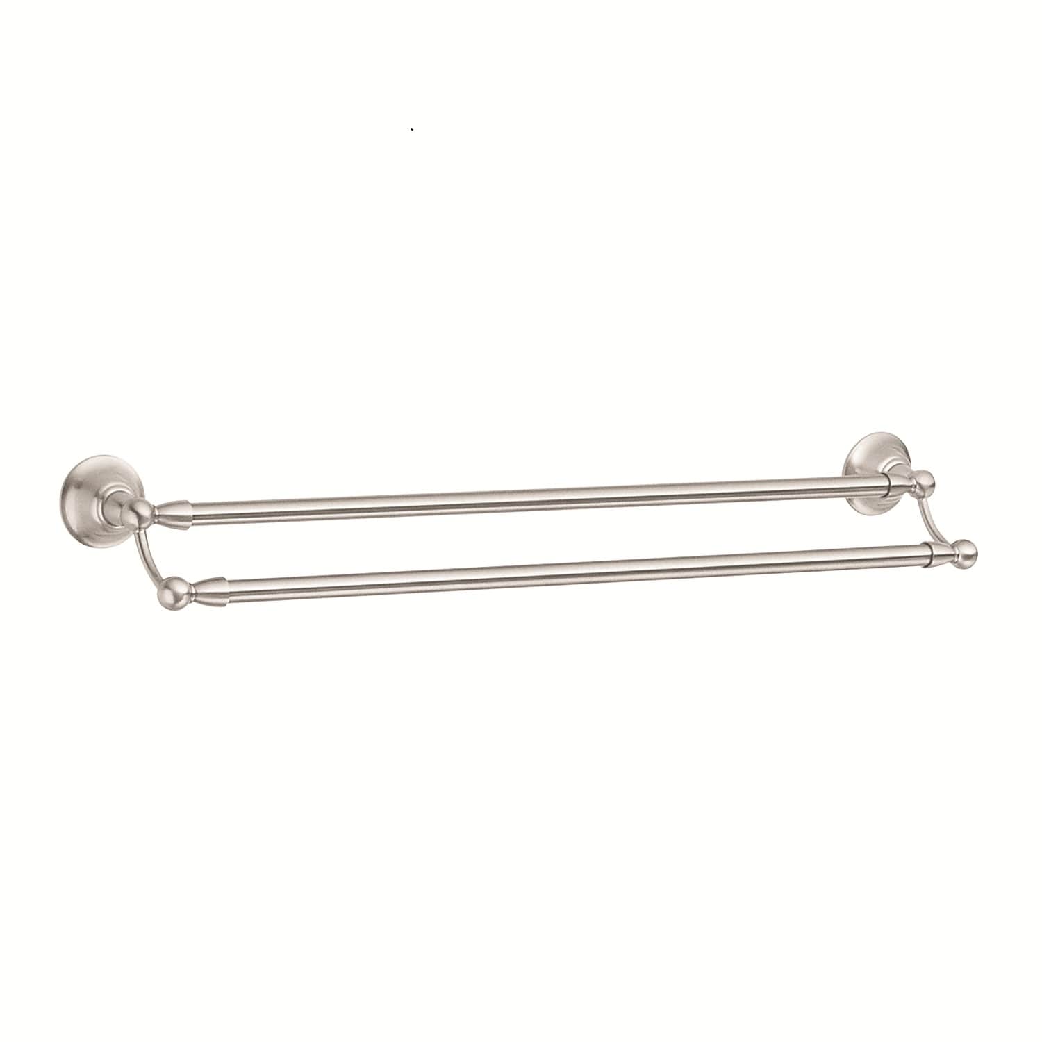 24 in. Wall-Mounted Aluminum Towel Rack with Towel Bar Holder Foldable