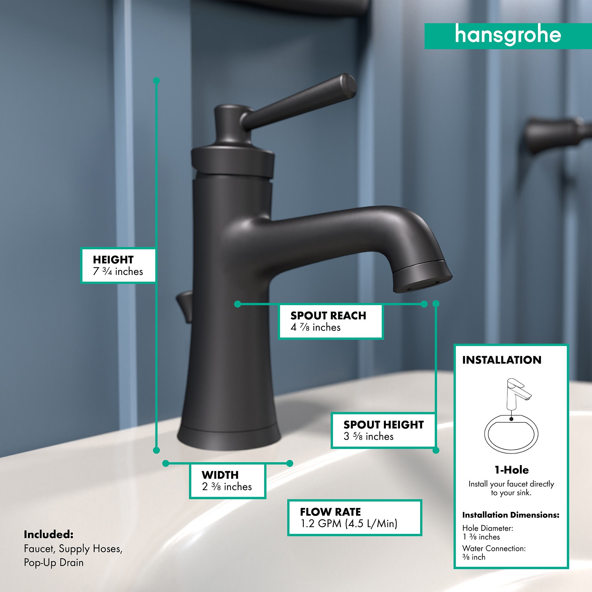 Hansgrohe 04771670 Lavatory-Faucets - View #3