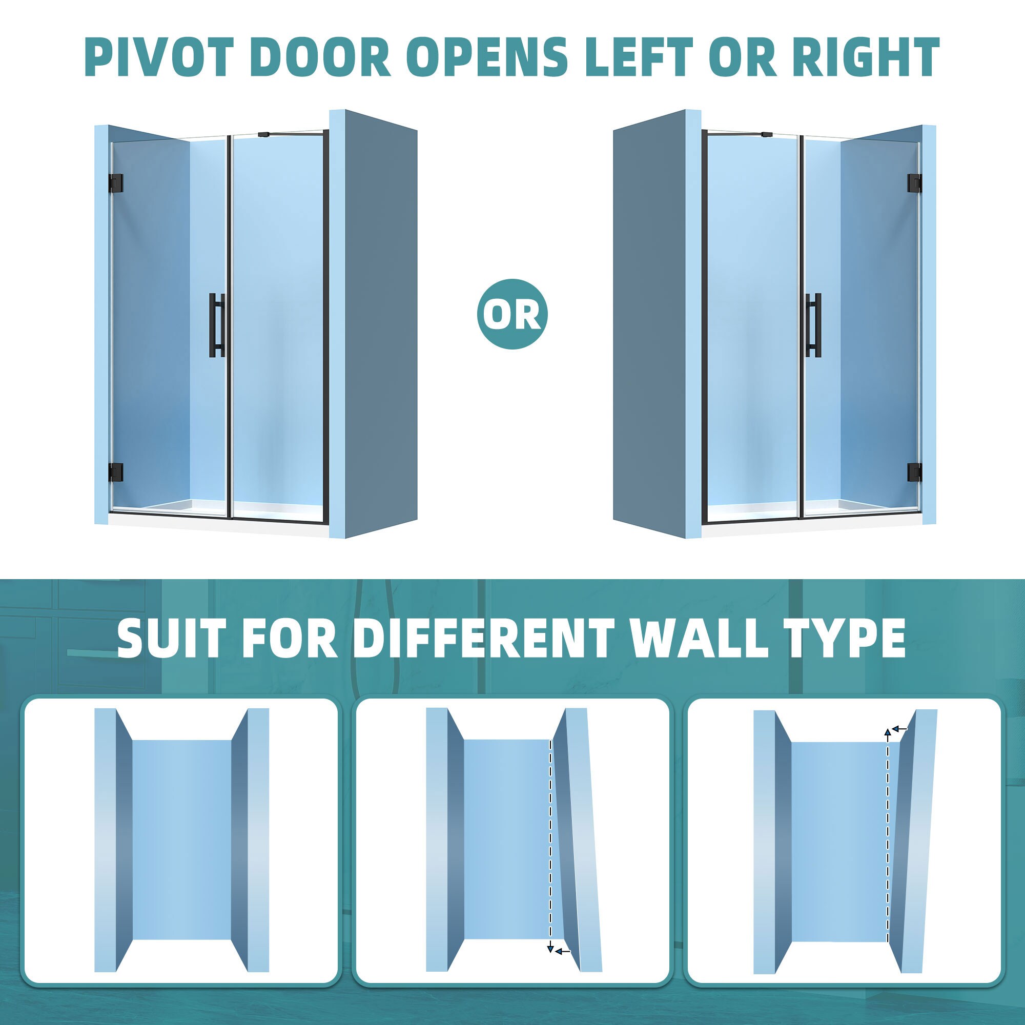 Forclover FLW-DP47MB Shower-Doors - View #10