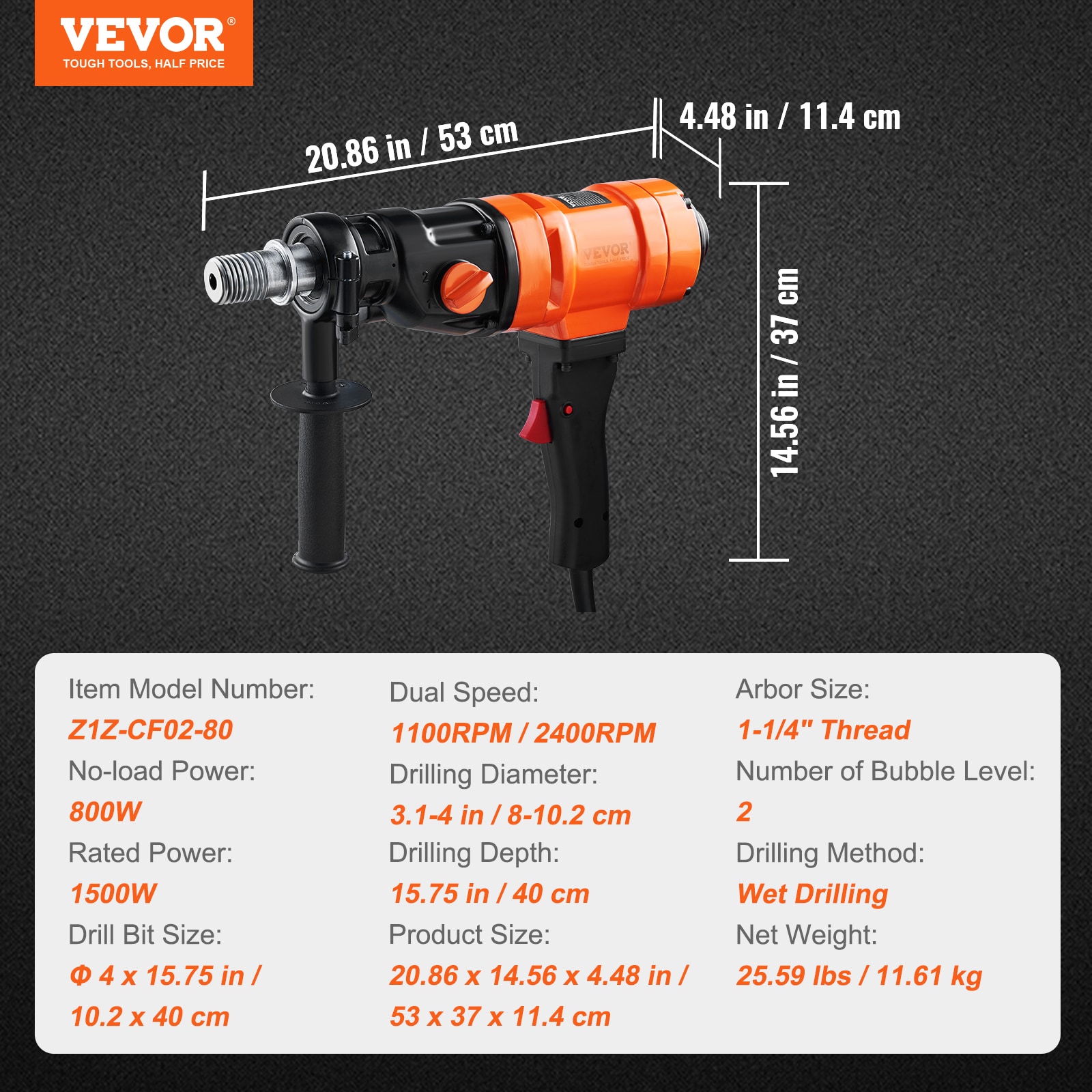 VEVOR SCJGSZKJYCY44KHH6V1 Cordless-Rotary-Hammers - View #8