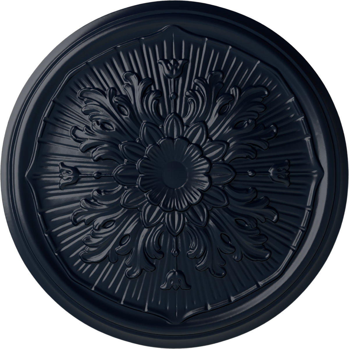 Ekena Millwork CM16LUMDF Luton 15.75-in W x 15.75-in L Painted Midnight Dream Polyurethane Whole Ceiling Medallion