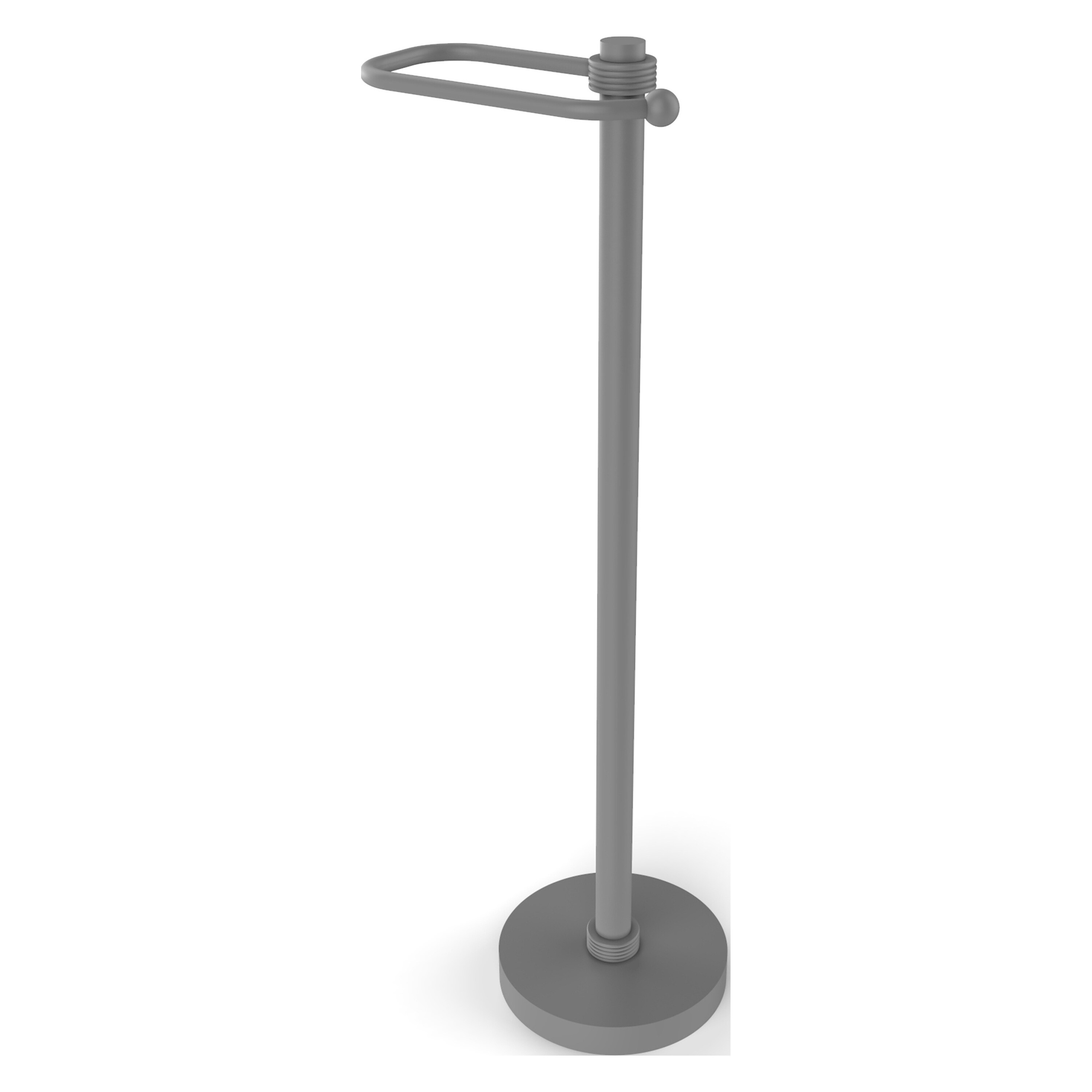 Allied Brass TS-25EG-GYM Matte Gray Freestanding Single Post Toilet Paper Holder